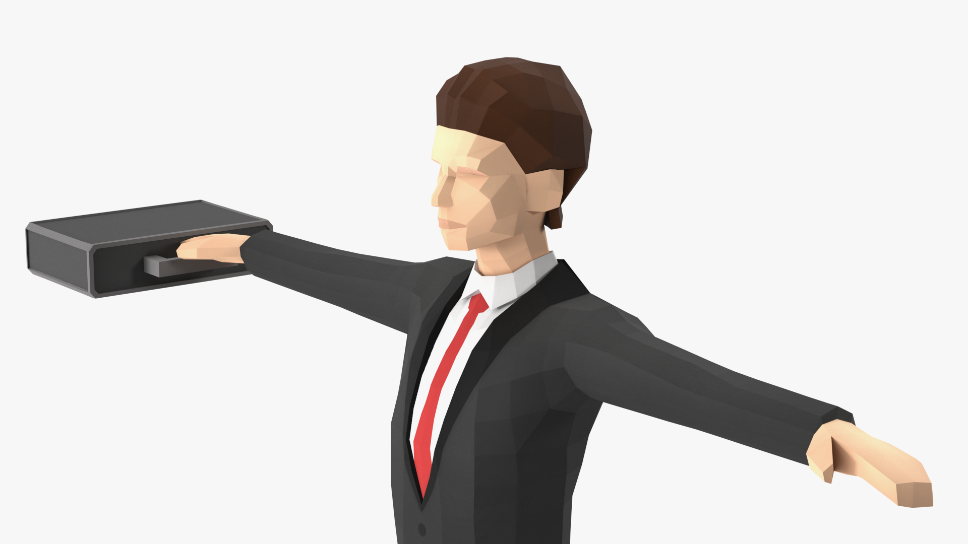 3D Businessman Low Poly Rigged for Cinema 4D