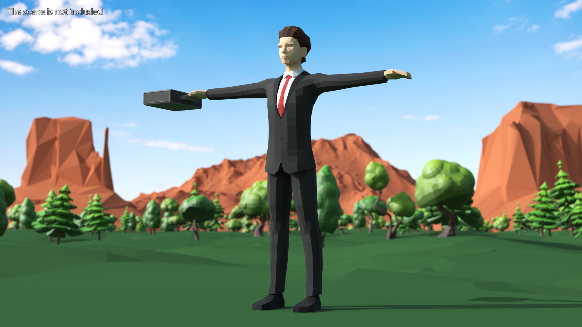3D Businessman Low Poly Rigged for Cinema 4D