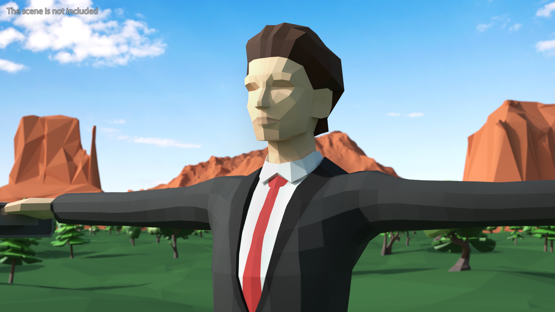 3D Businessman Low Poly Rigged for Cinema 4D