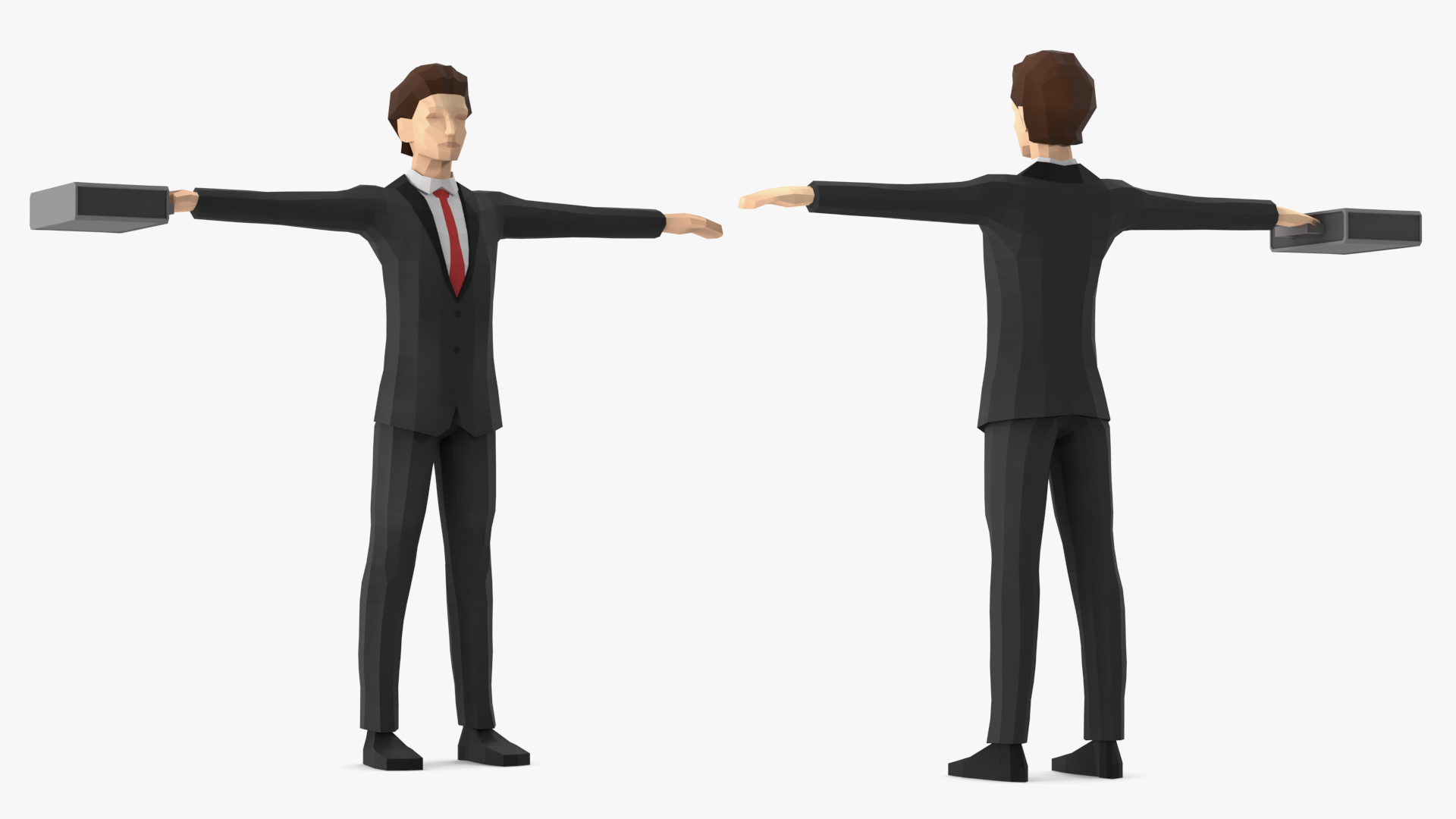 3D Businessman Low Poly Rigged for Cinema 4D