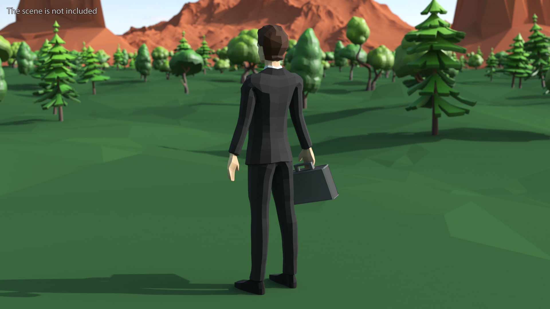 3D Businessman Low Poly Rigged for Cinema 4D