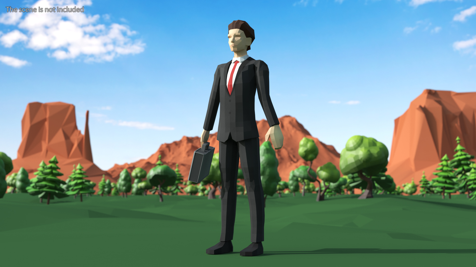 3D Businessman Low Poly Rigged for Cinema 4D