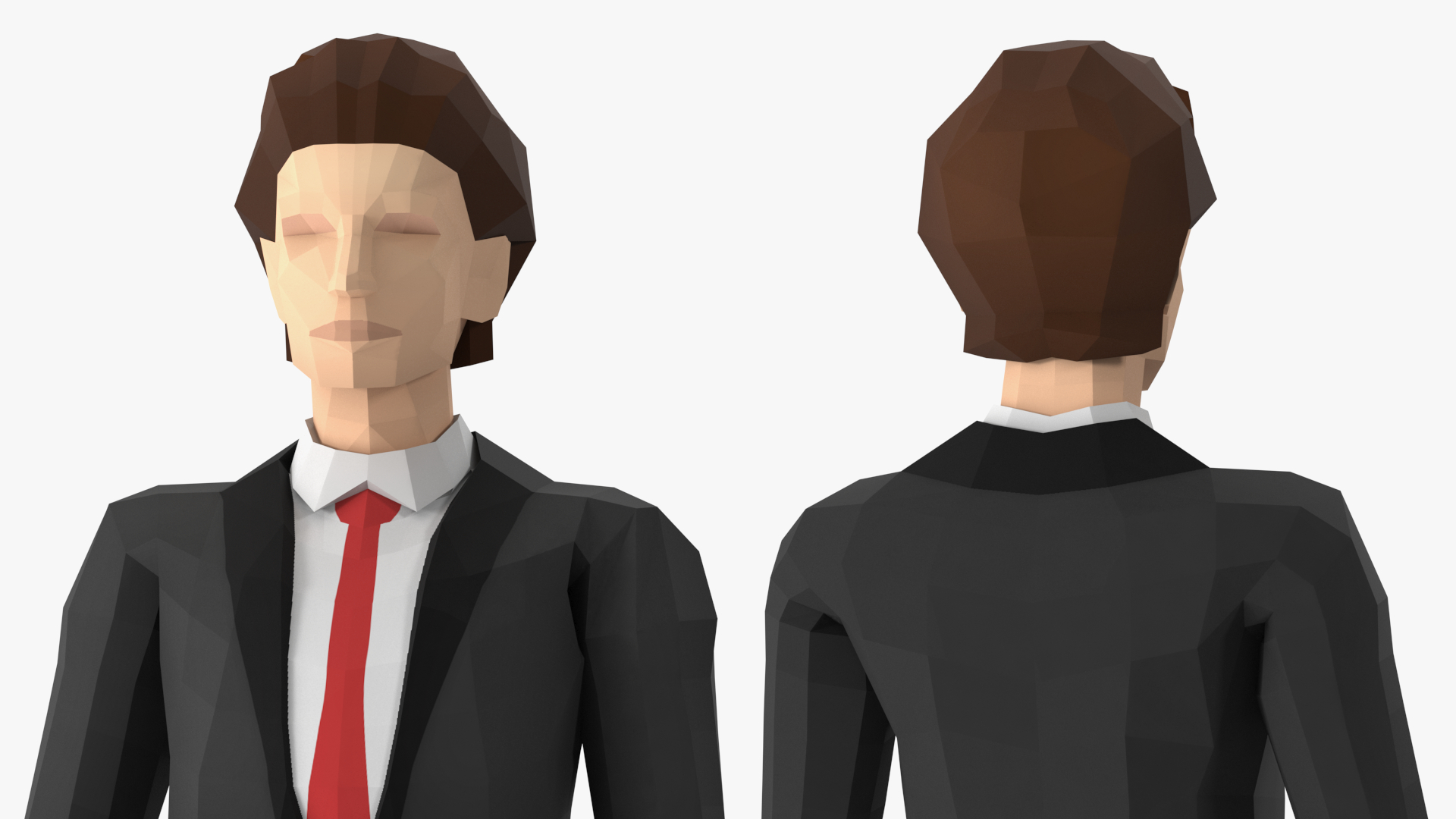 3D Businessman Low Poly Rigged for Cinema 4D
