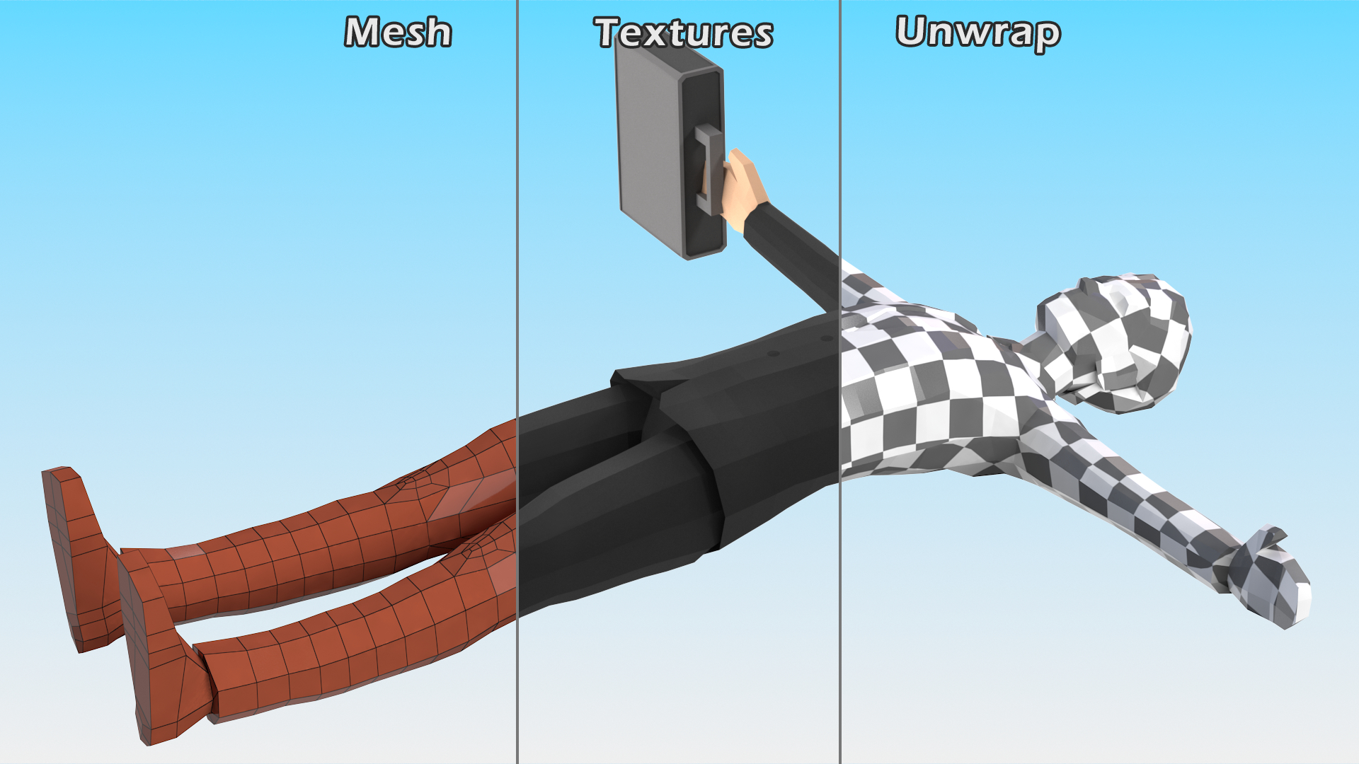 3D Businessman Low Poly Rigged for Cinema 4D