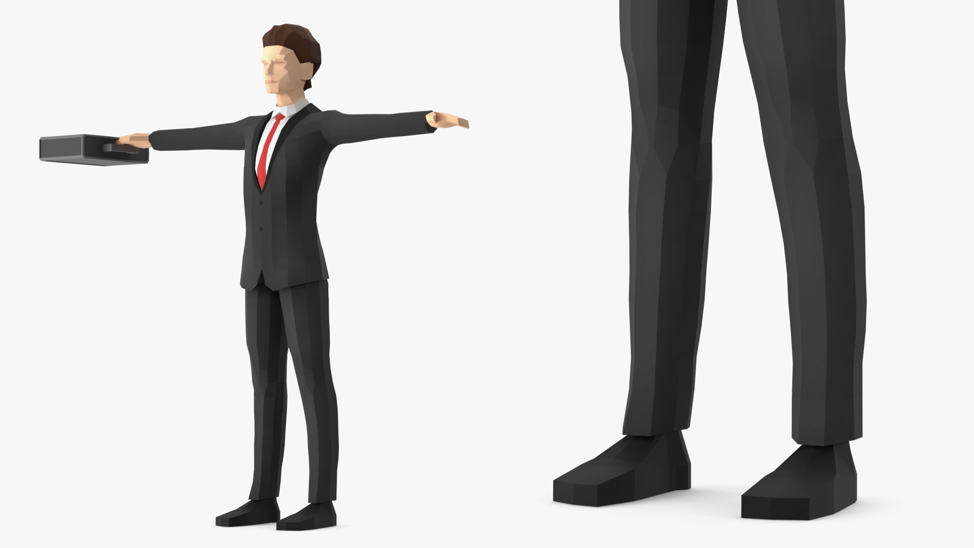 3D Businessman Low Poly Rigged for Cinema 4D