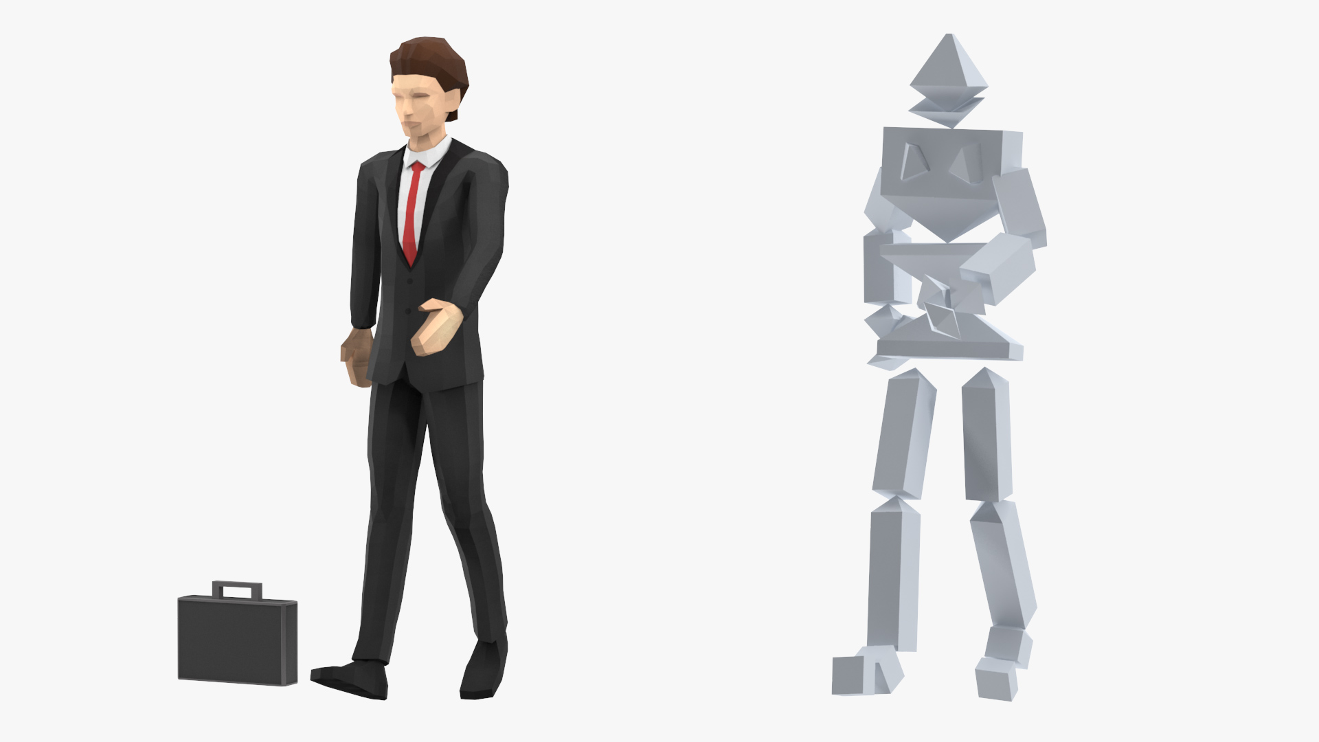 3D Businessman Low Poly Rigged for Cinema 4D