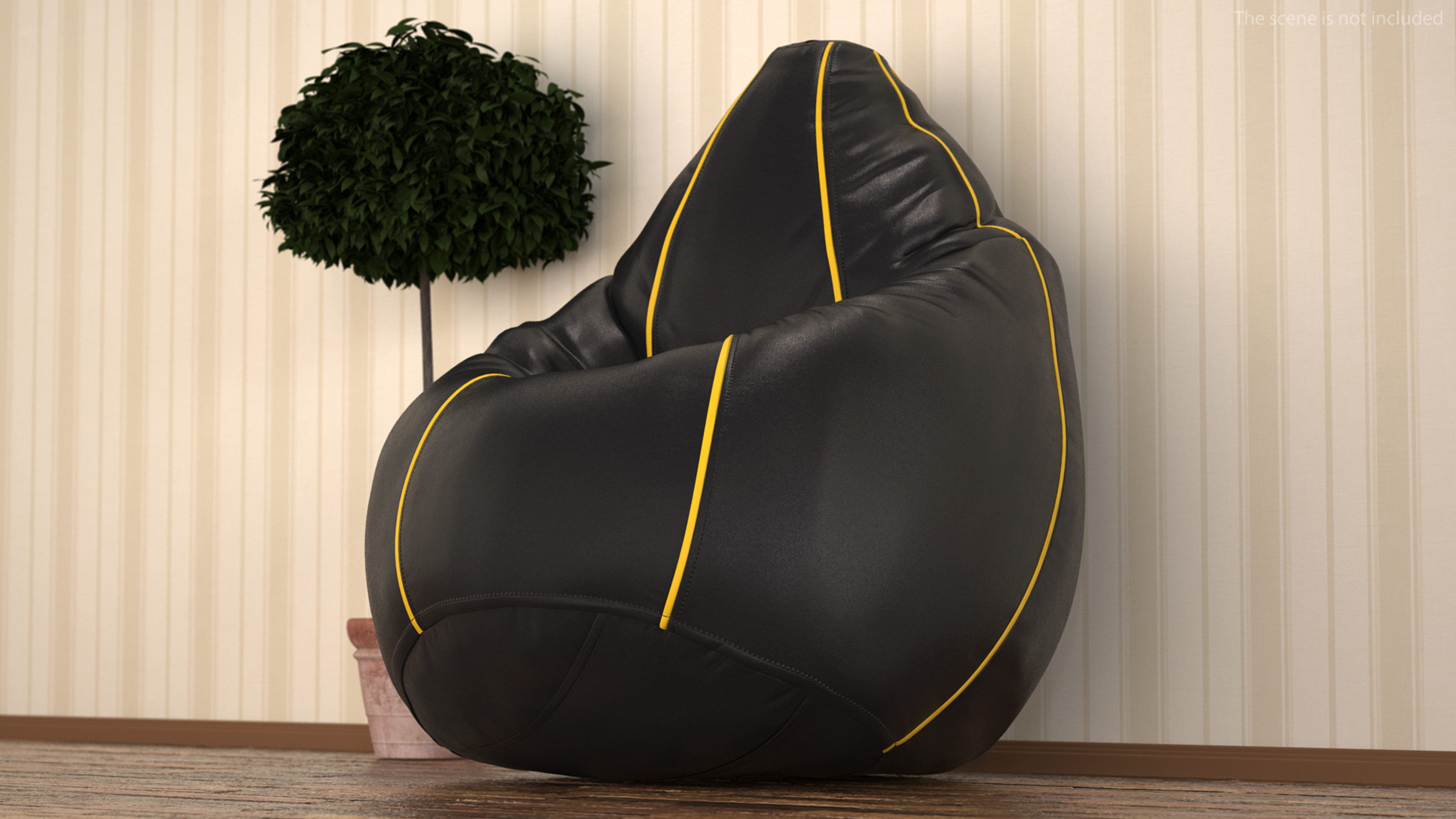 3D Black Sack-Chair