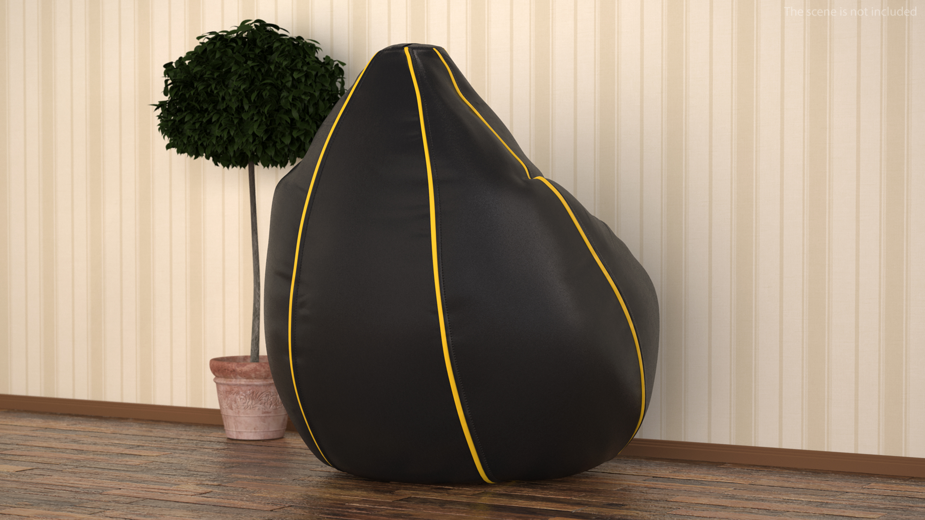 3D Black Sack-Chair