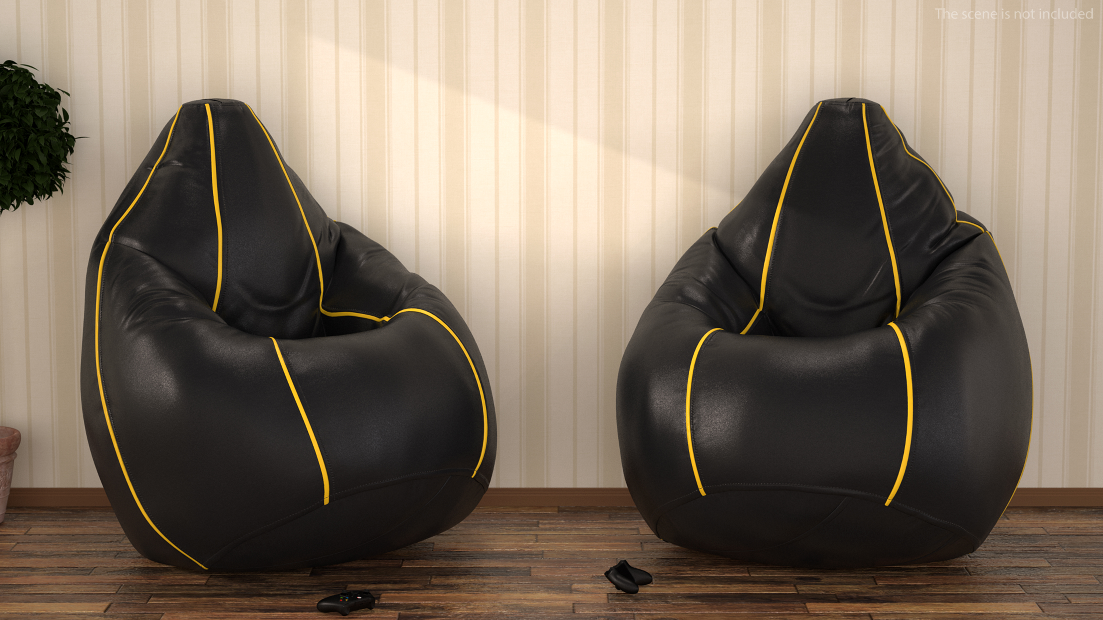3D Black Sack-Chair