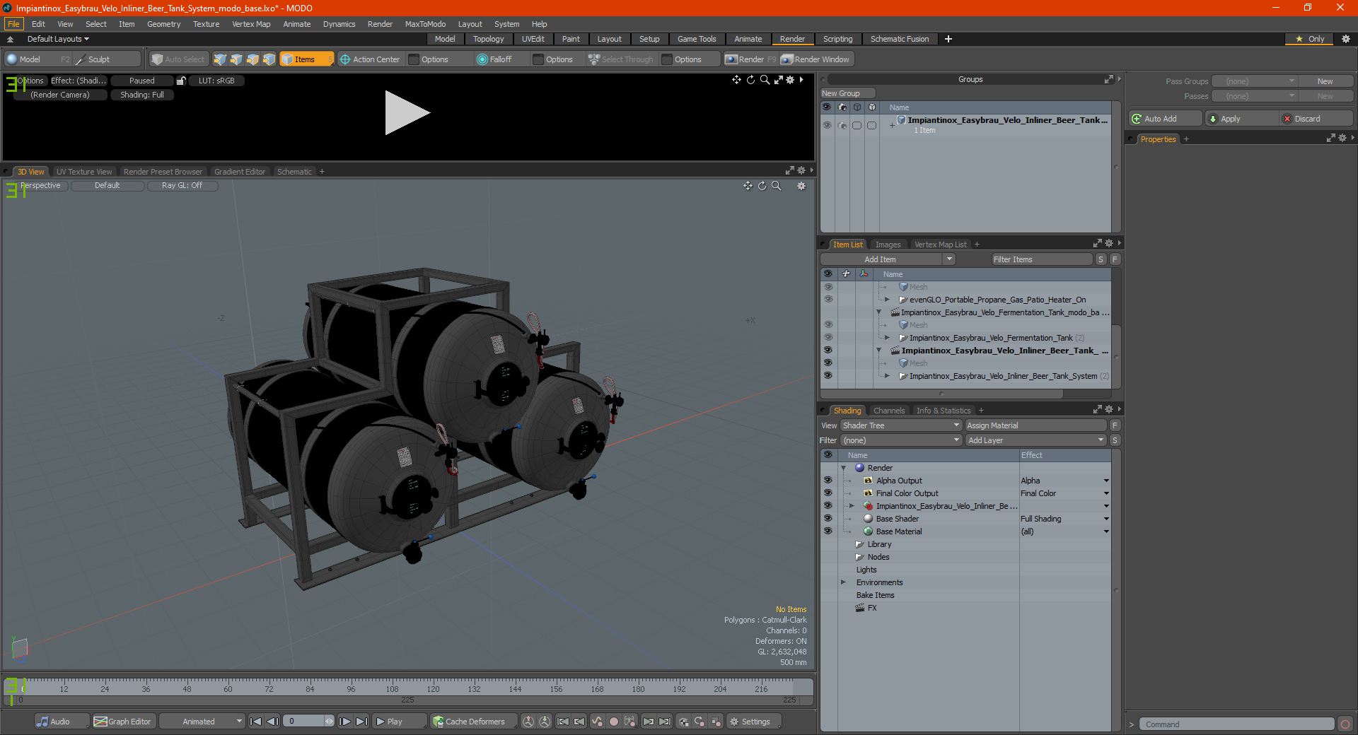 3D model Impiantinox Easybrau Velo Inliner Beer Tank System