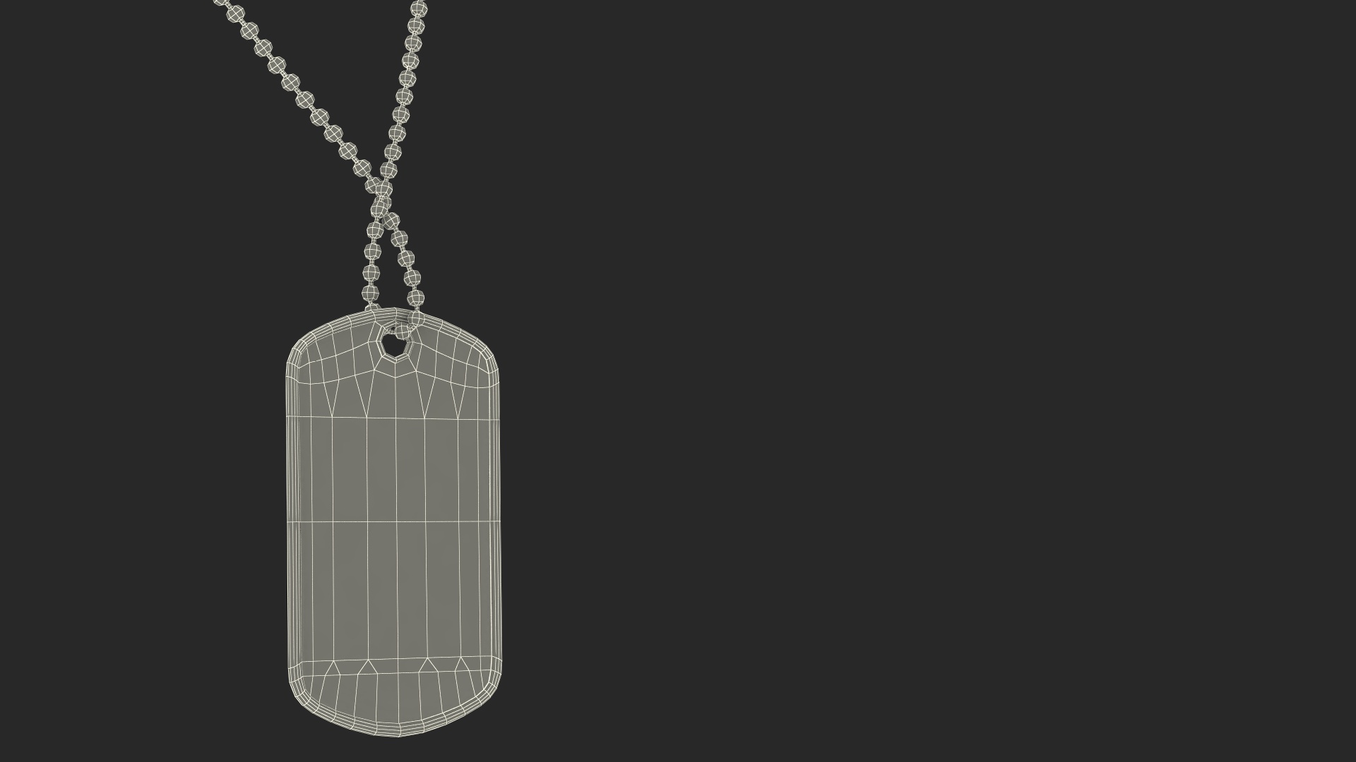 3D model Military Dog Tag with Title Hanging