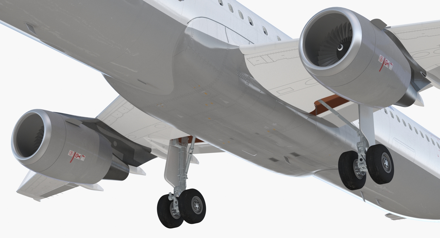 Airbus A321 with Interior and Cockpit Lufthansa Rigged 3D model