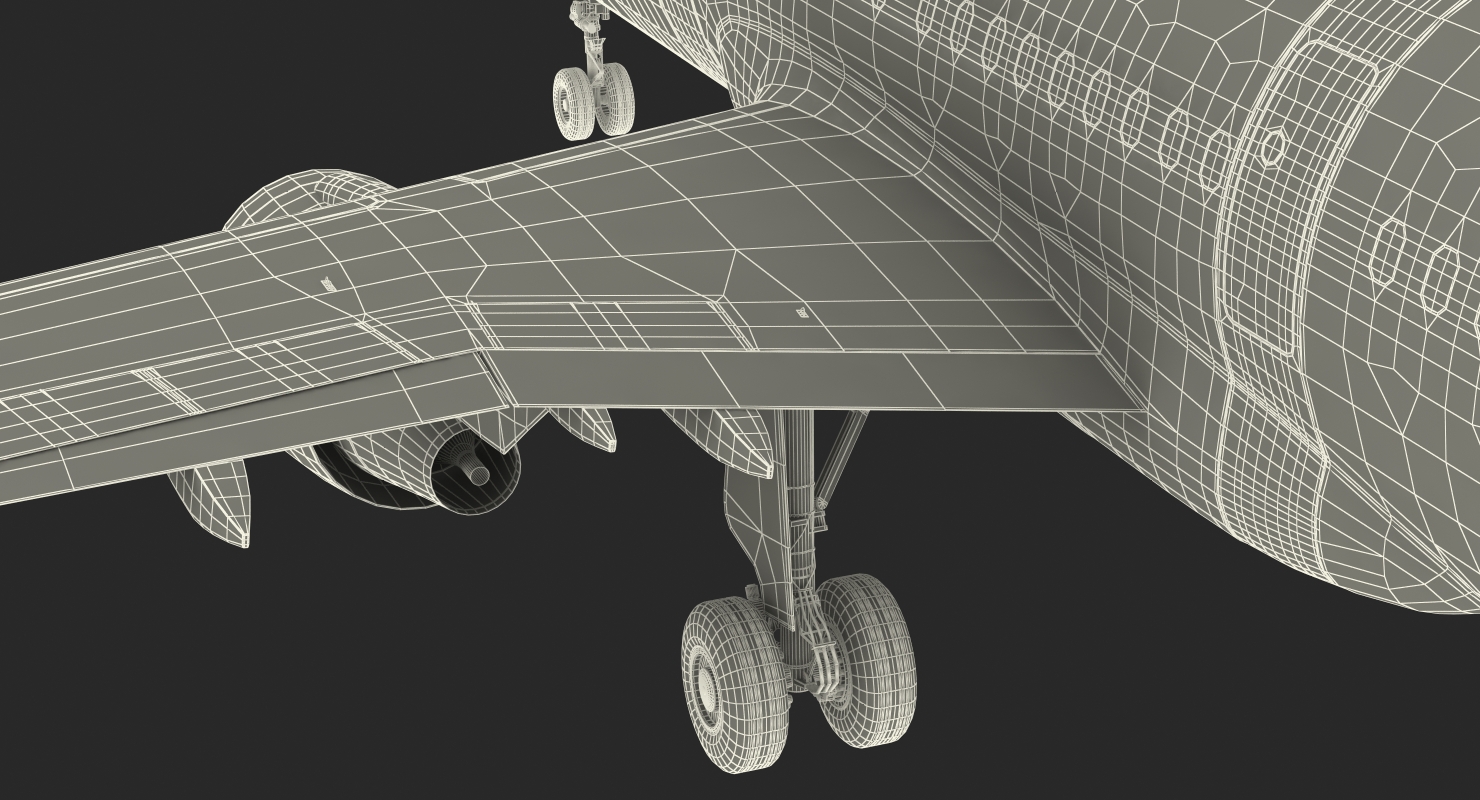 Airbus A321 with Interior and Cockpit Lufthansa Rigged 3D model