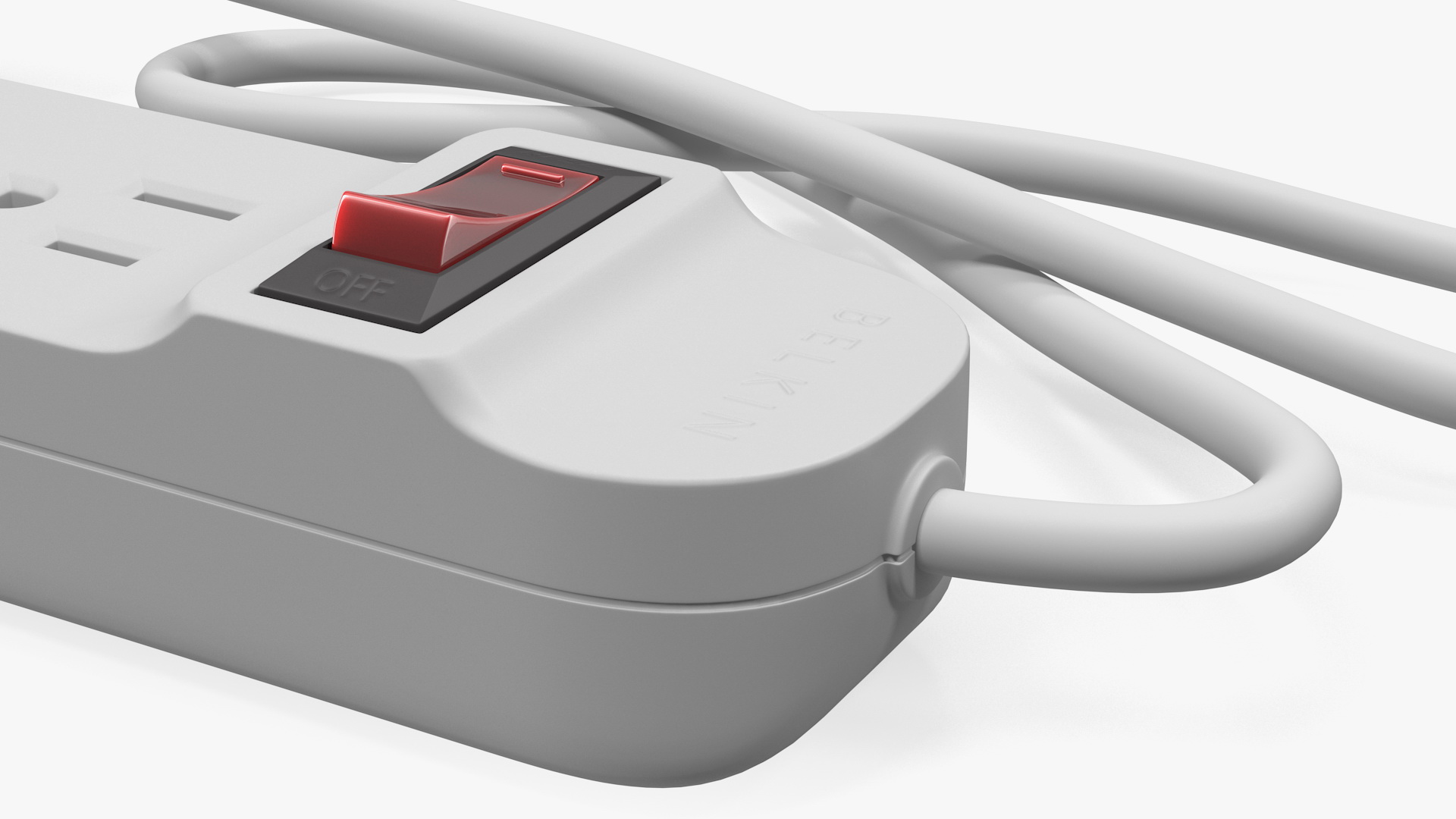 Mini Power Strip with 3 USB Charging Ports 3D