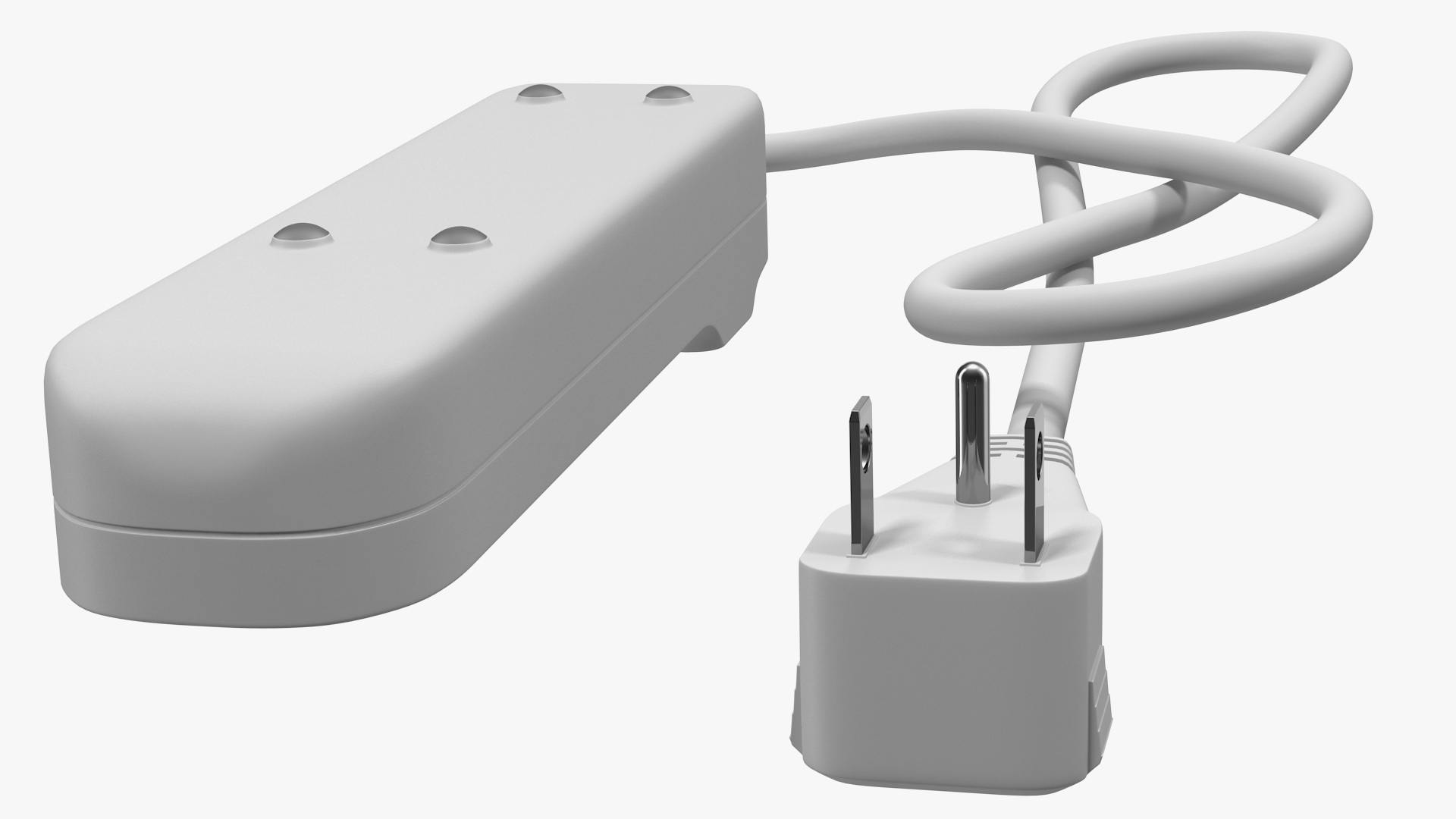 Mini Power Strip with 3 USB Charging Ports 3D