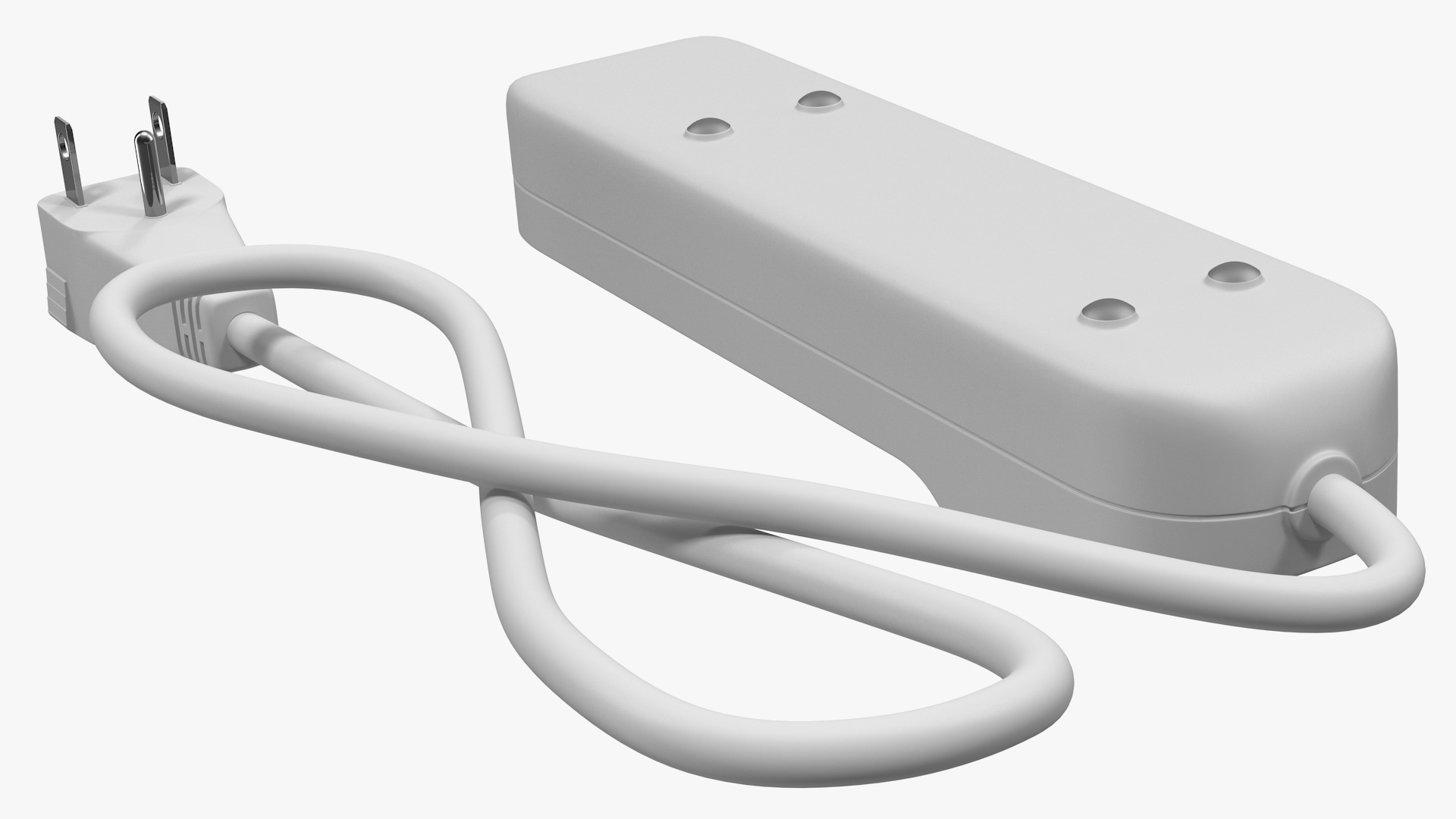 Mini Power Strip with 3 USB Charging Ports 3D