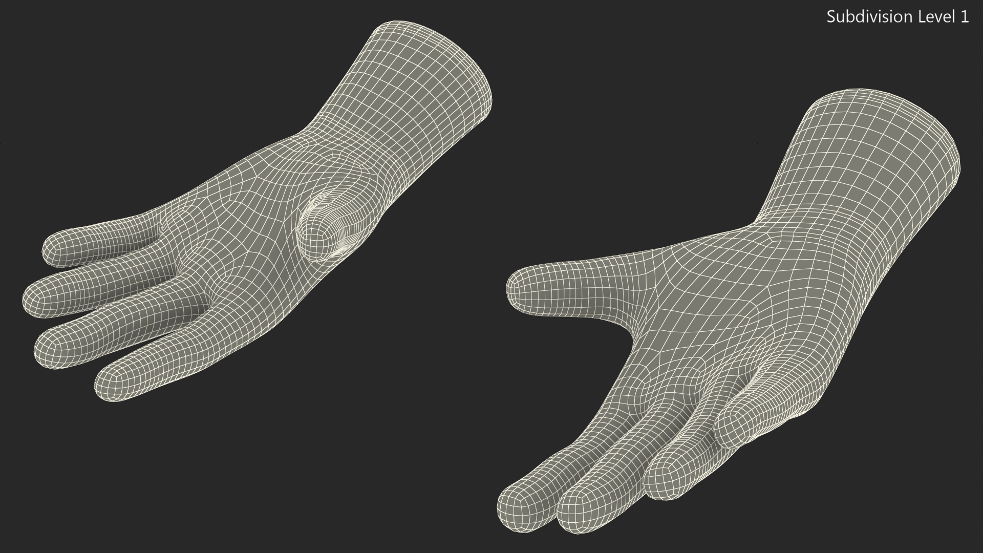 3D Safety Work Gloves Green Rigged
