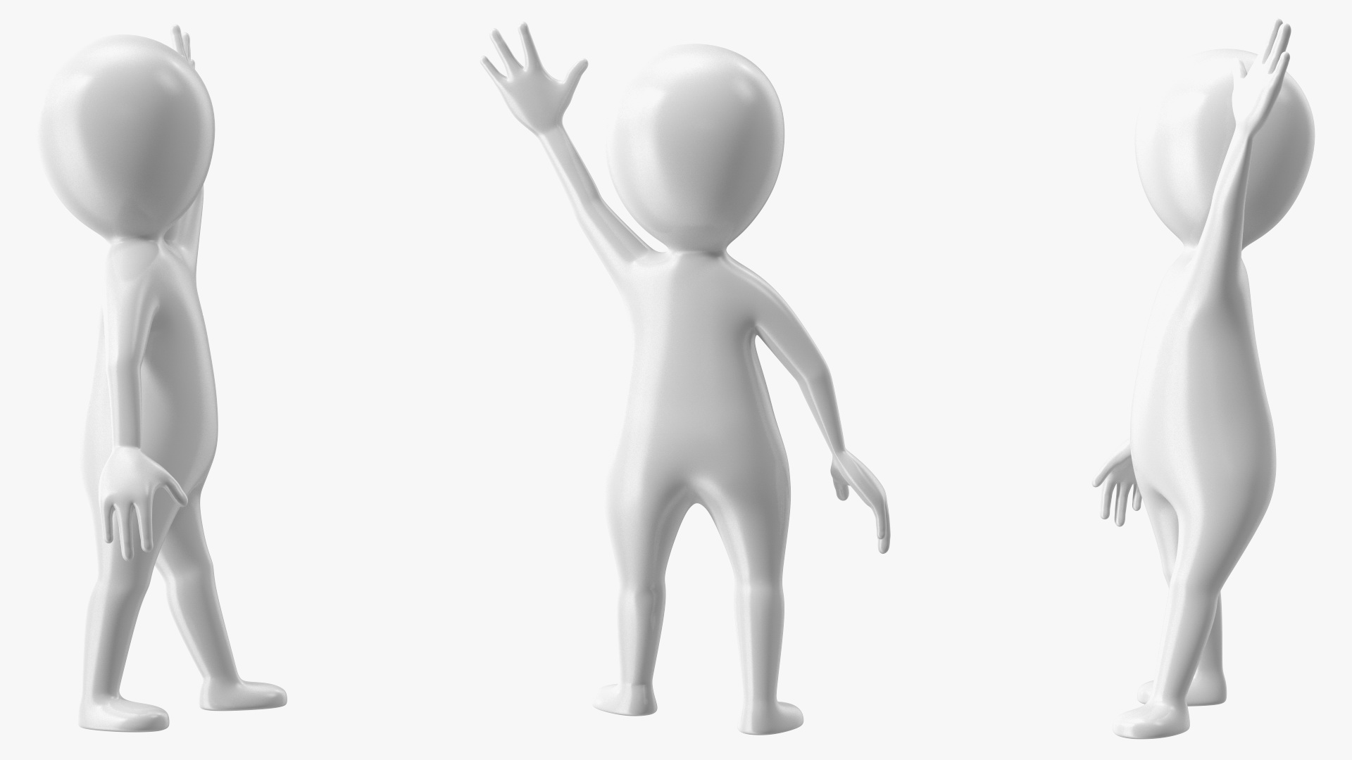 3D model Waving Stickman