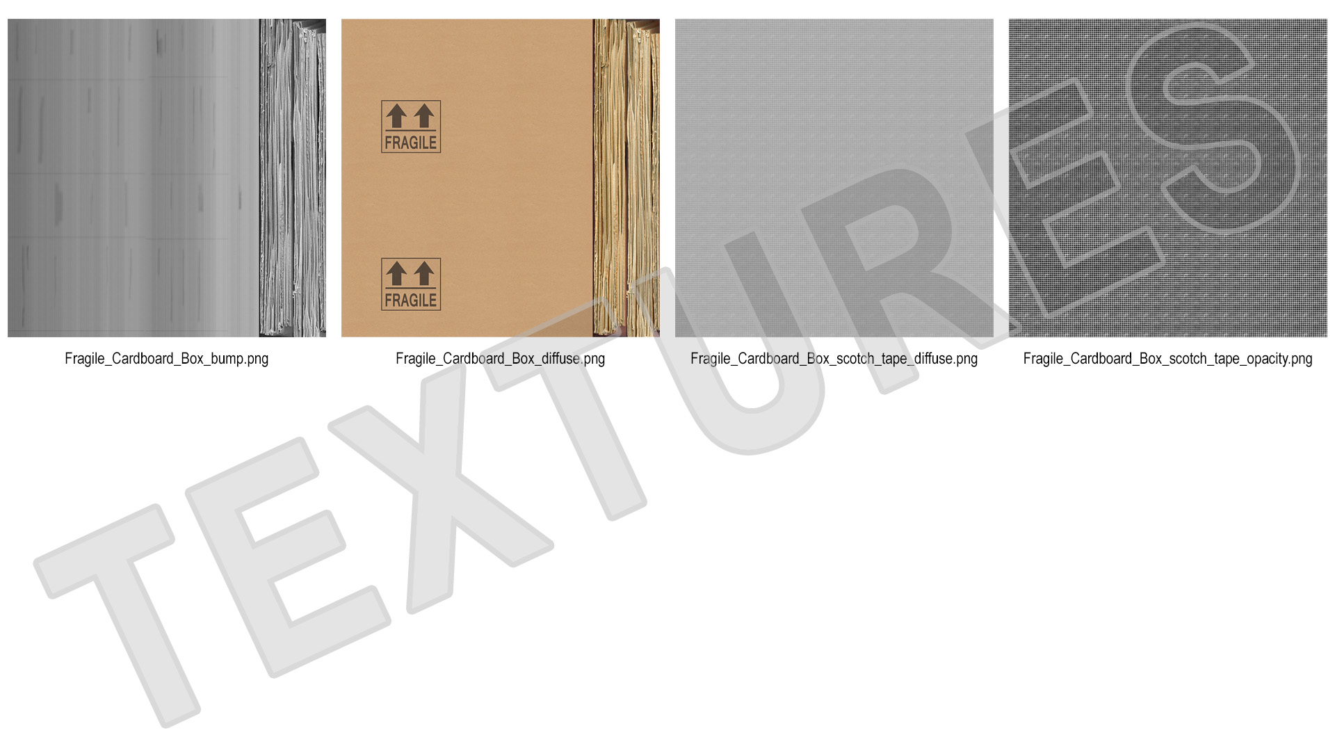 3D Fragile Cardboard Box
