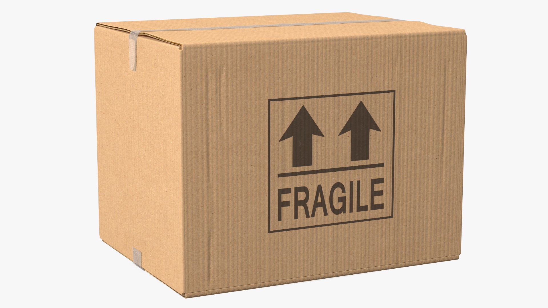 3D Fragile Cardboard Box