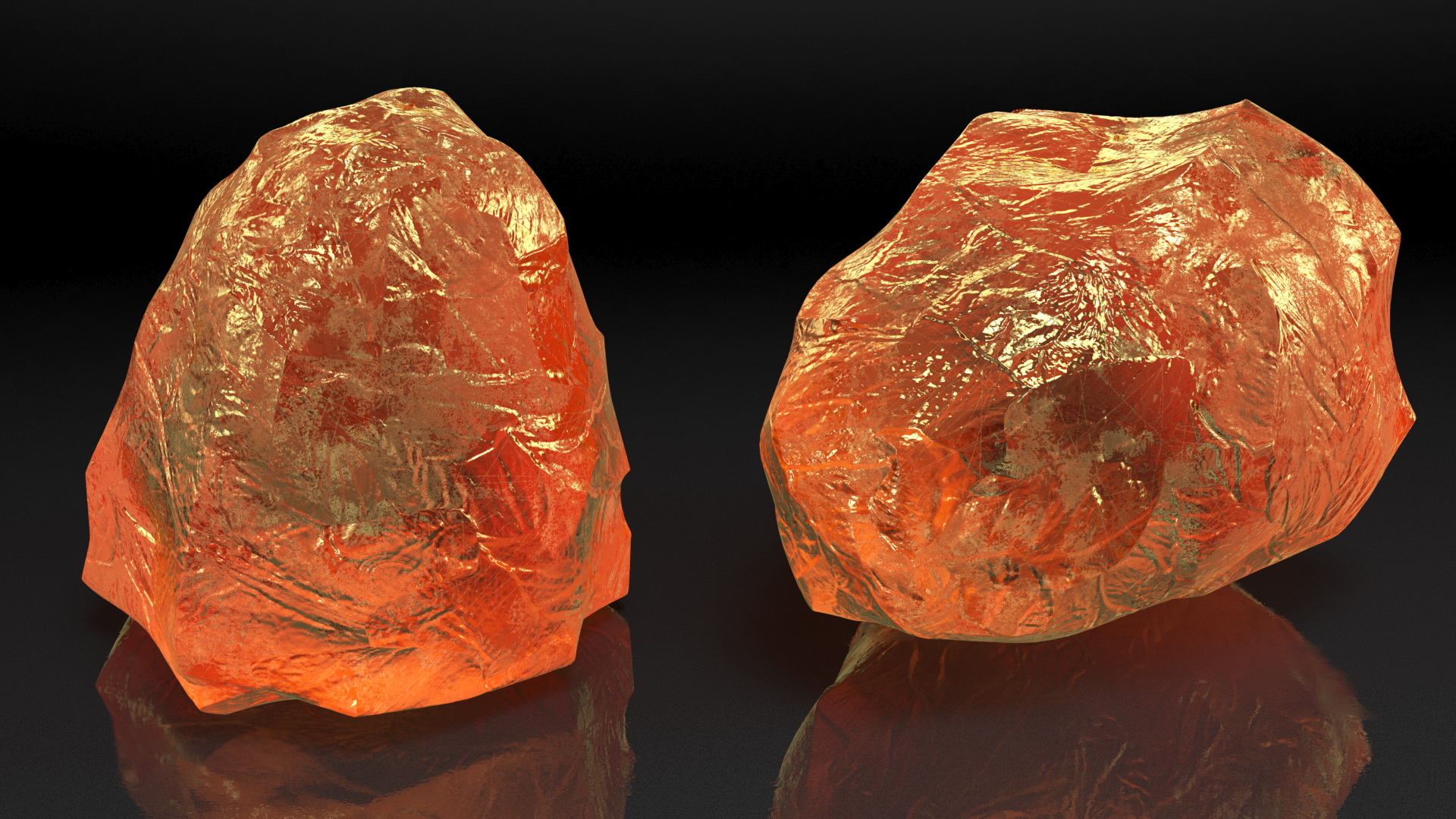 3D Amber Stone