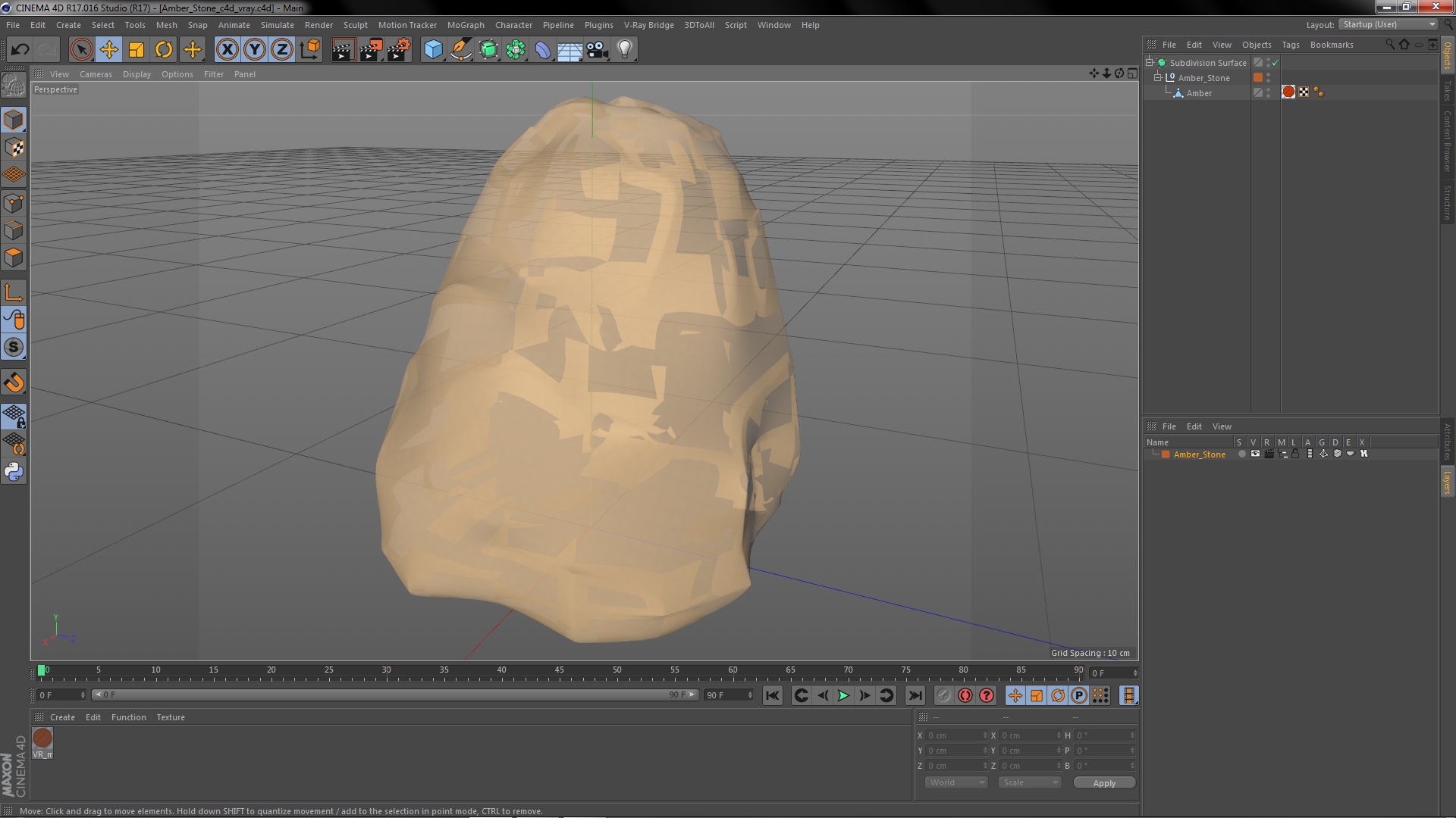 3D Amber Stone