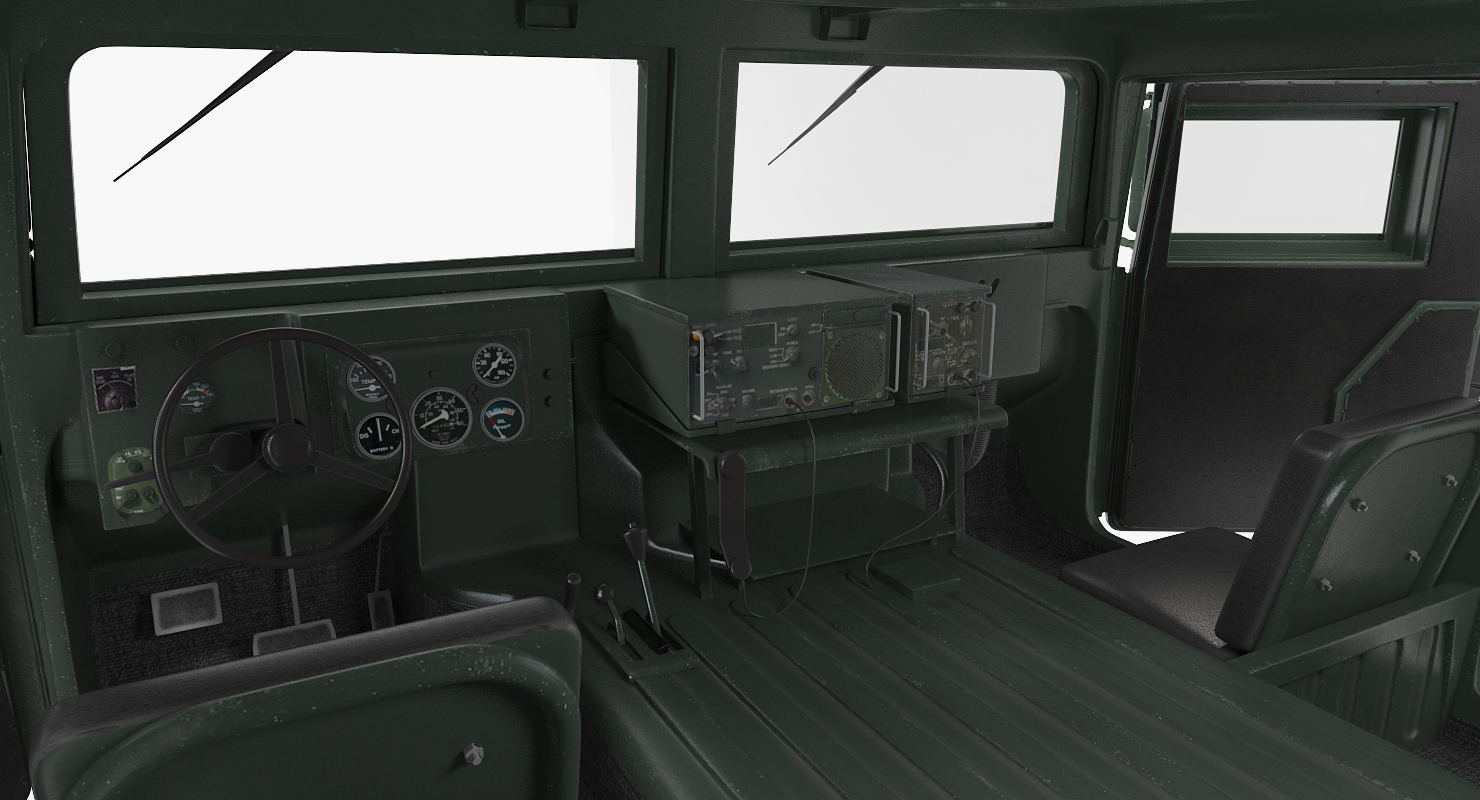 Humvee M1151 Rigged 3D model