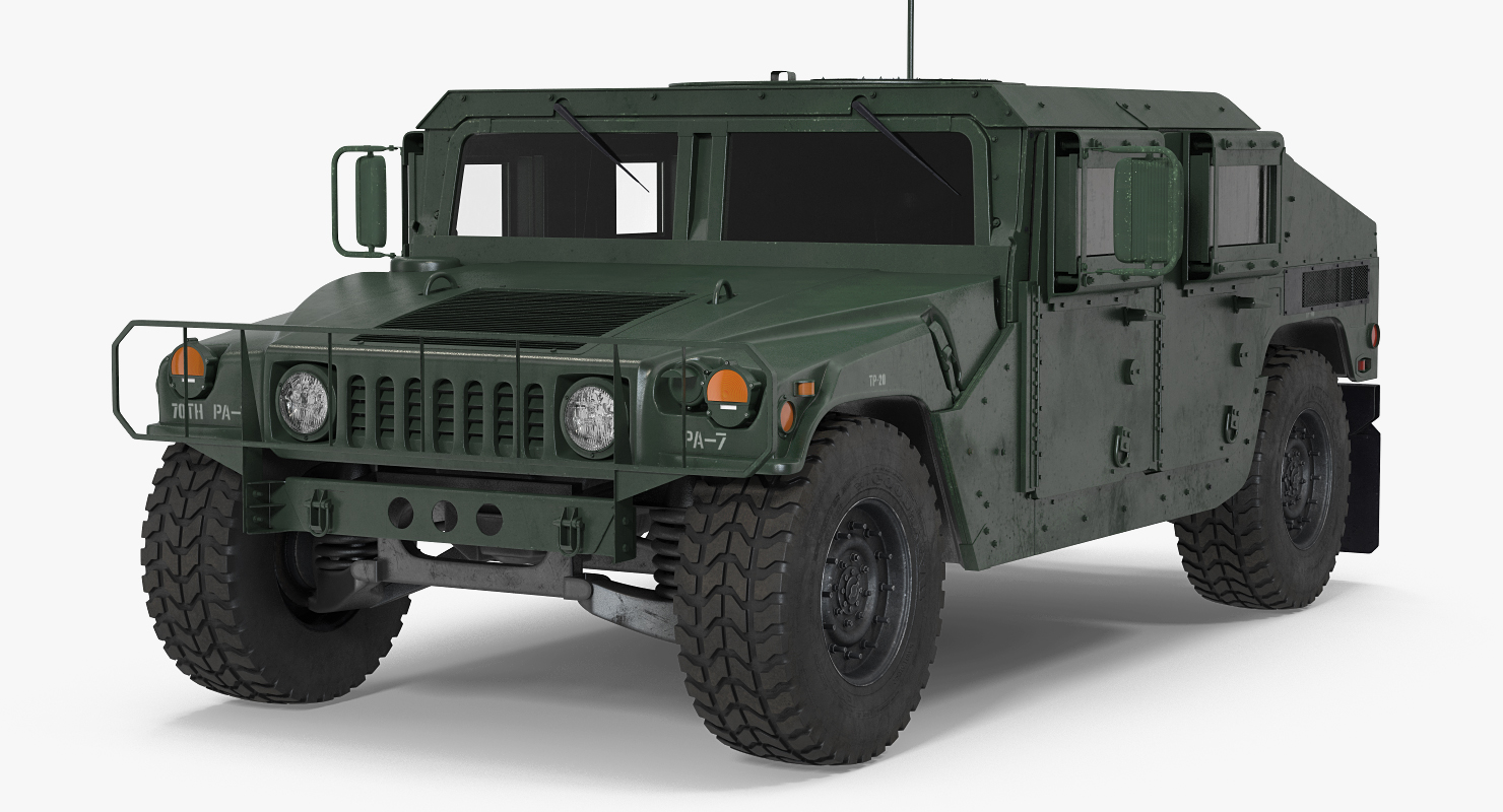 Humvee M1151 Rigged 3D model