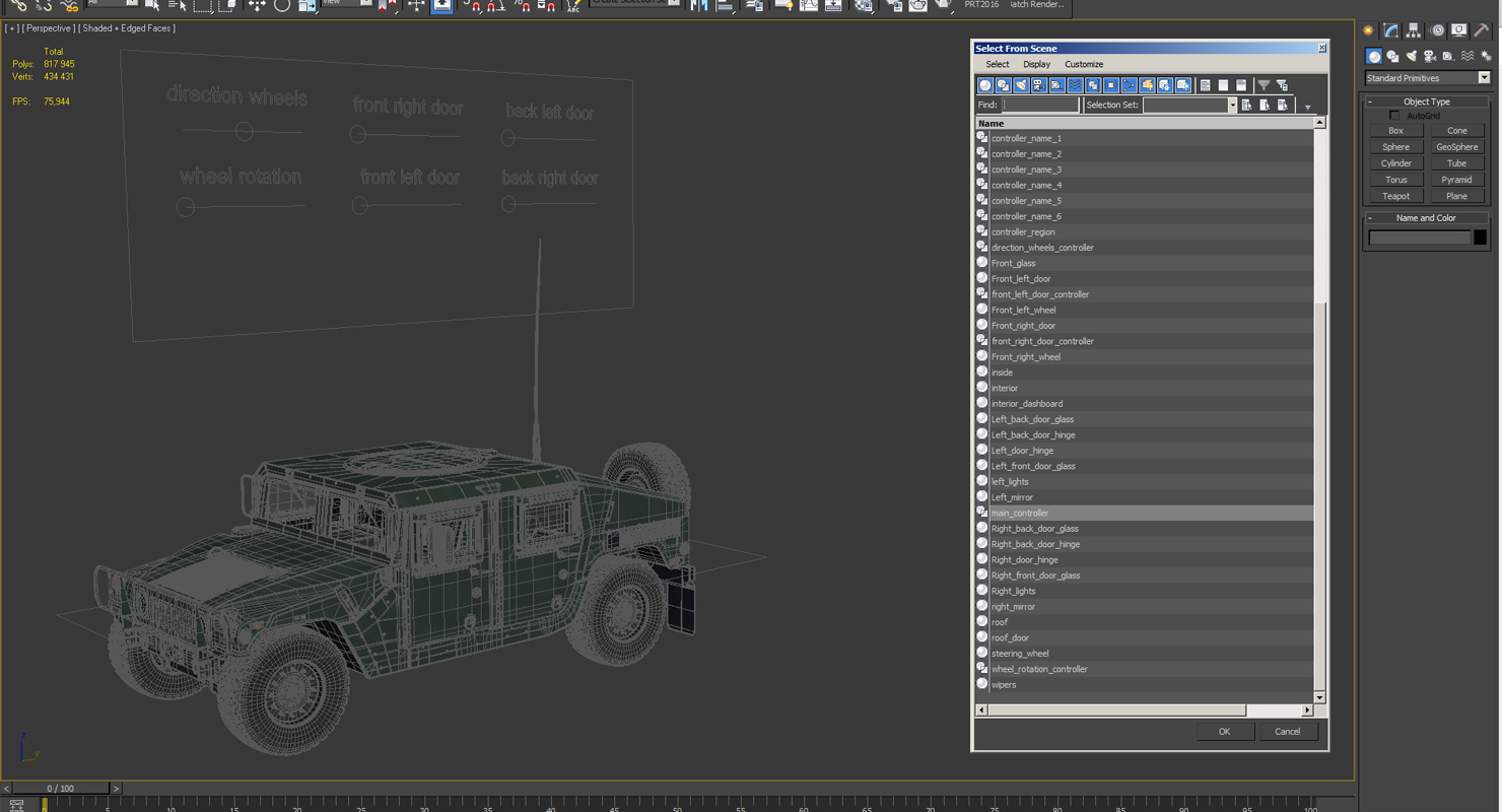 Humvee M1151 Rigged 3D model
