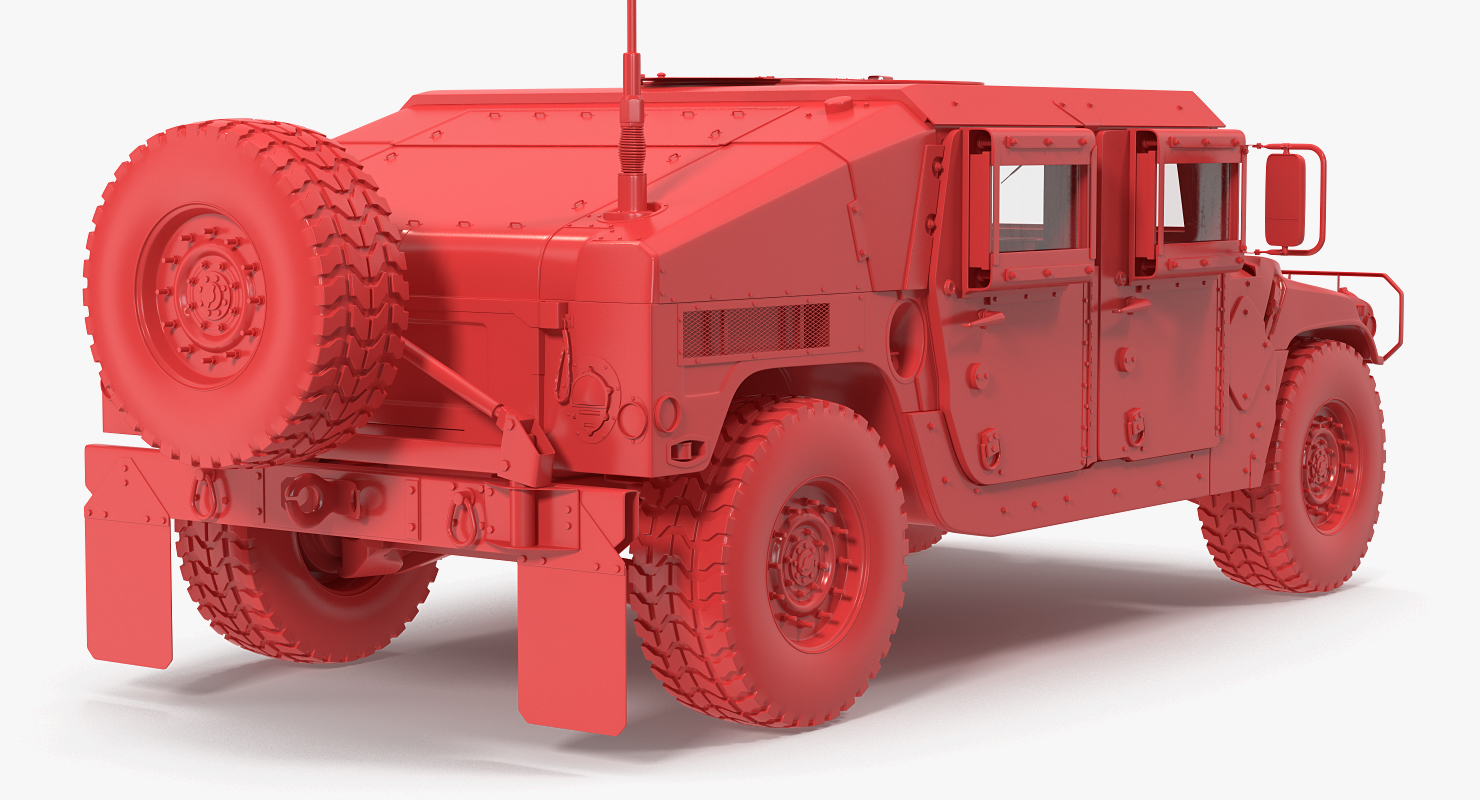 Humvee M1151 Rigged 3D model
