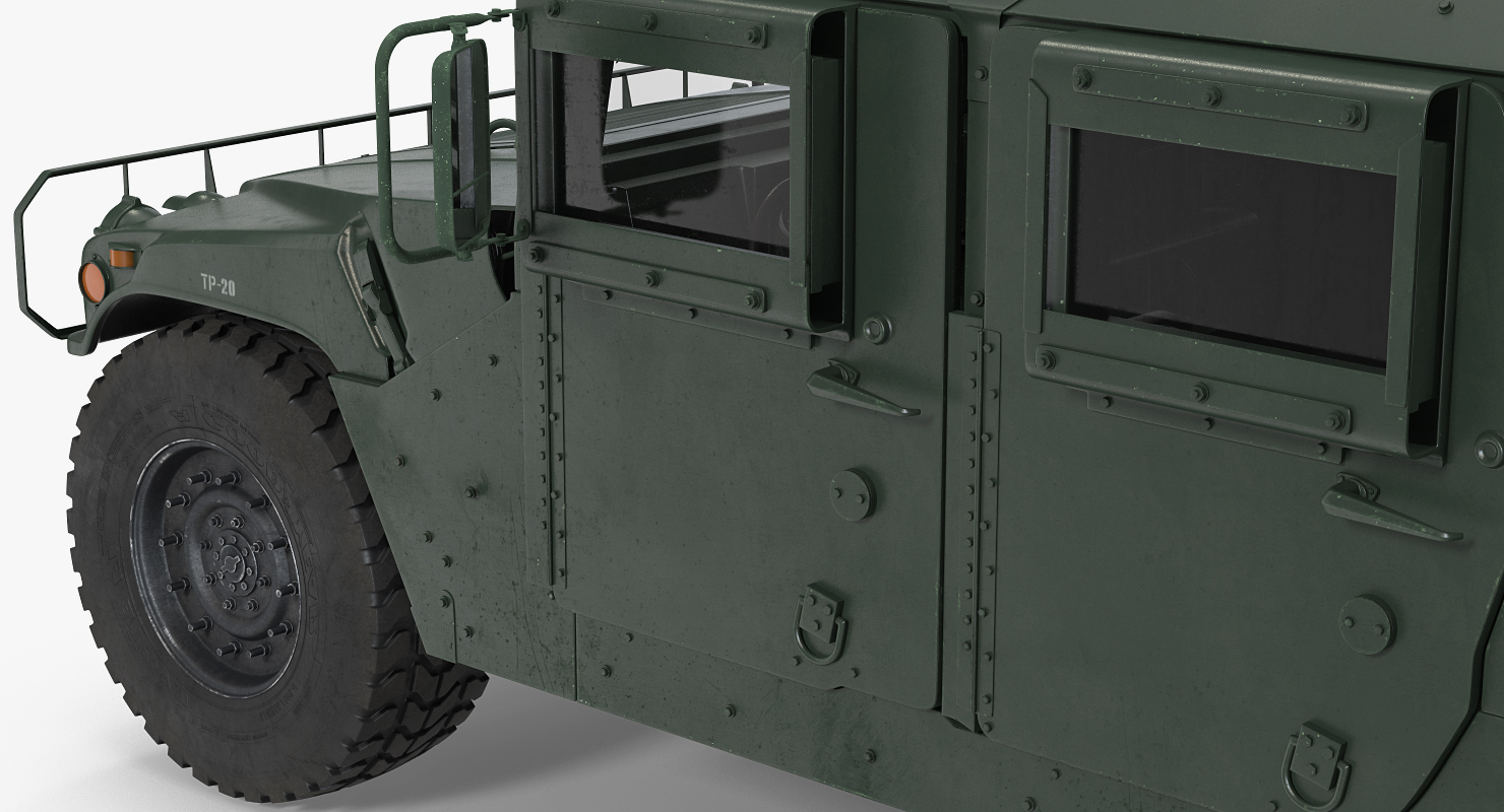 Humvee M1151 Rigged 3D model