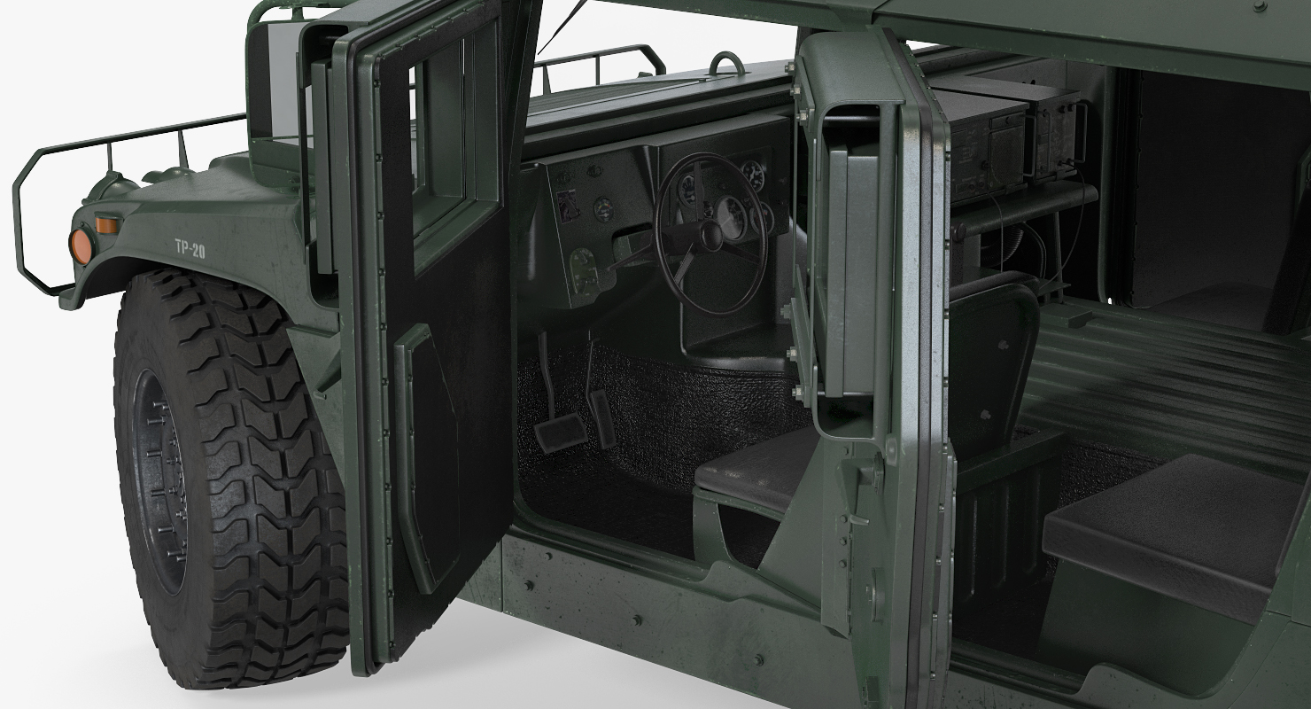 Humvee M1151 Rigged 3D model