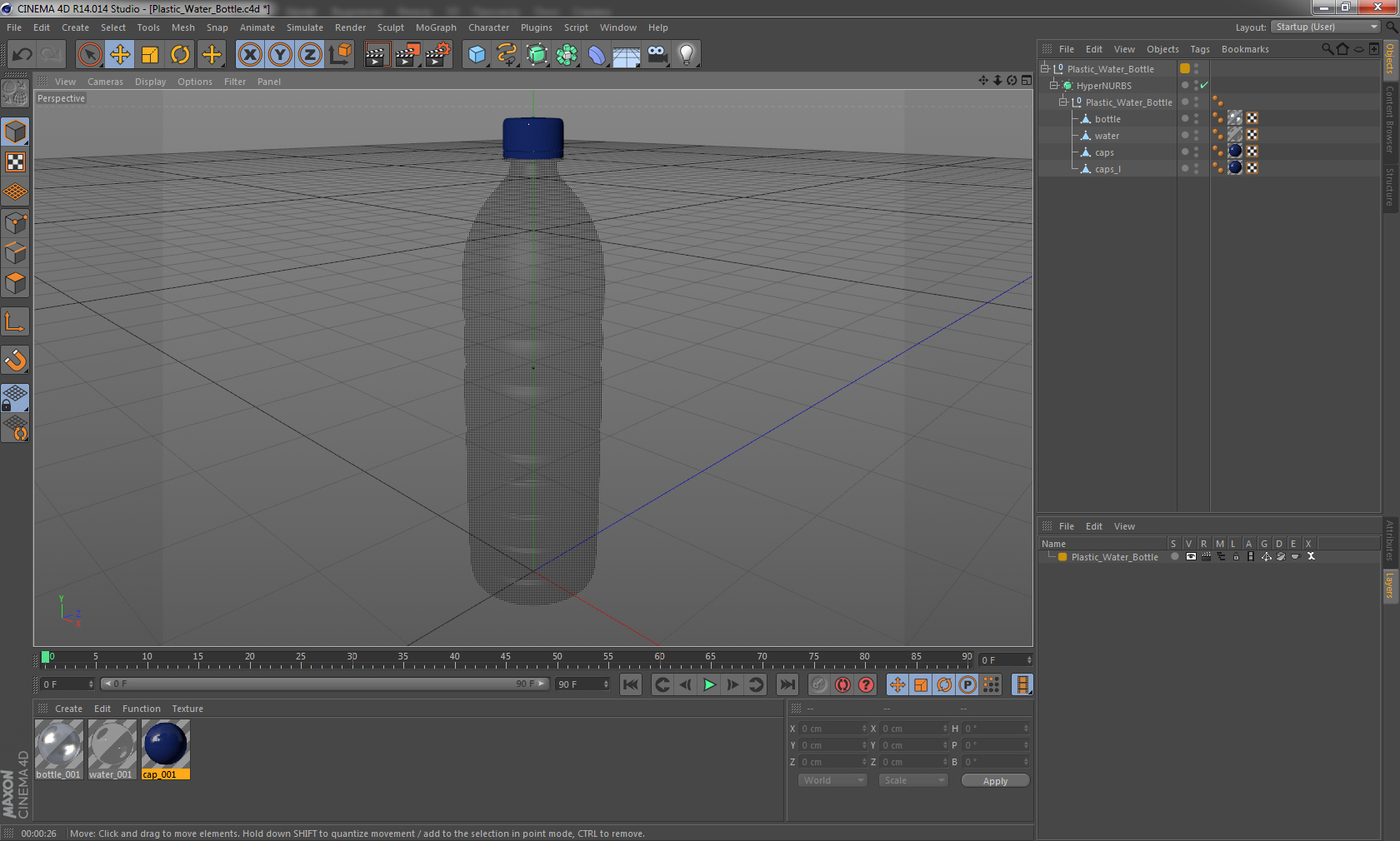 Plastic Water Bottle 2 3D