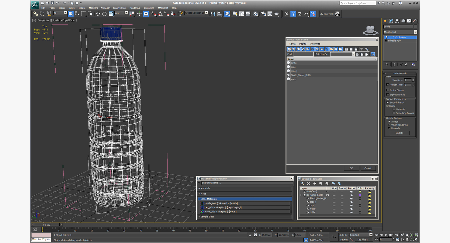 Plastic Water Bottle 2 3D