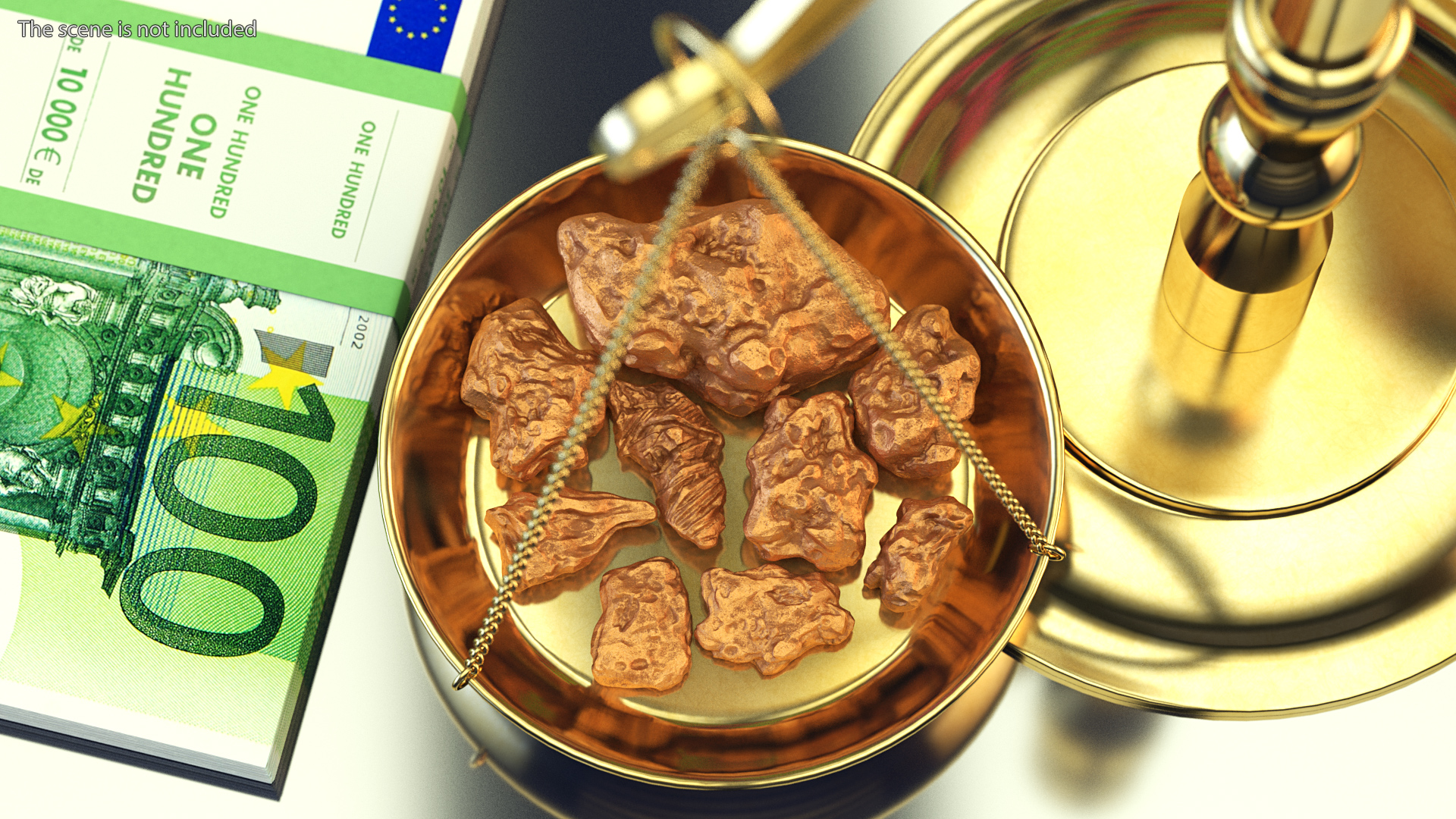 Copper Natural Minerals Stones Set 3D model
