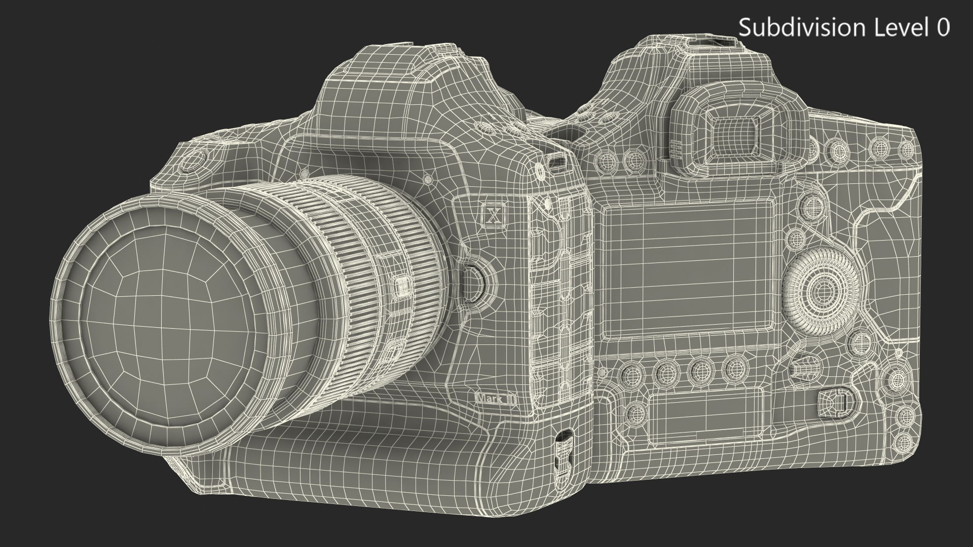 3D model Canon 1DX with Zoom Lens 24 70