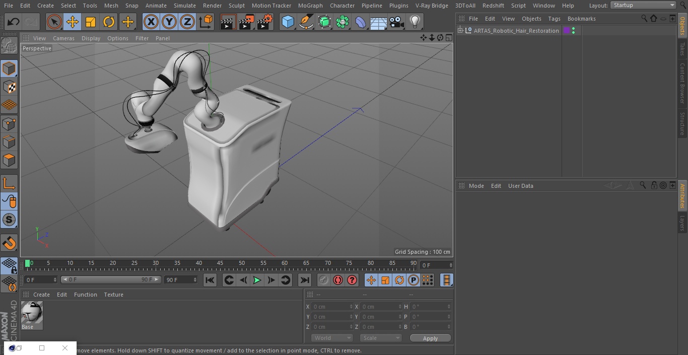 3D model ARTAS Robotic Hair Restoration