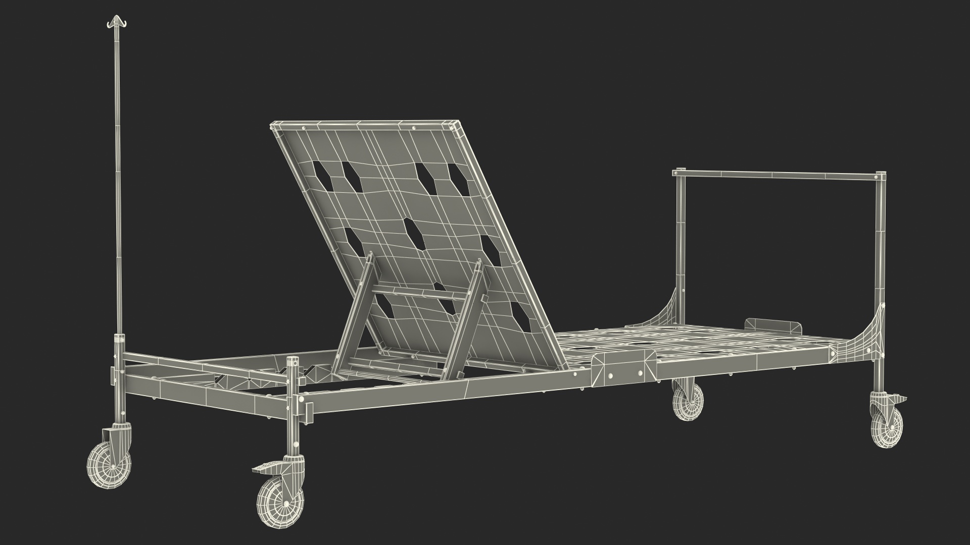 3D model Hospital Folding Bed