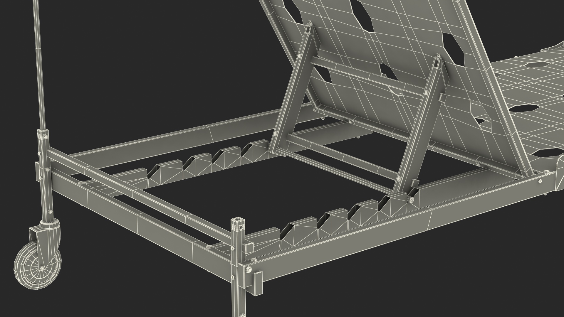 3D model Hospital Folding Bed