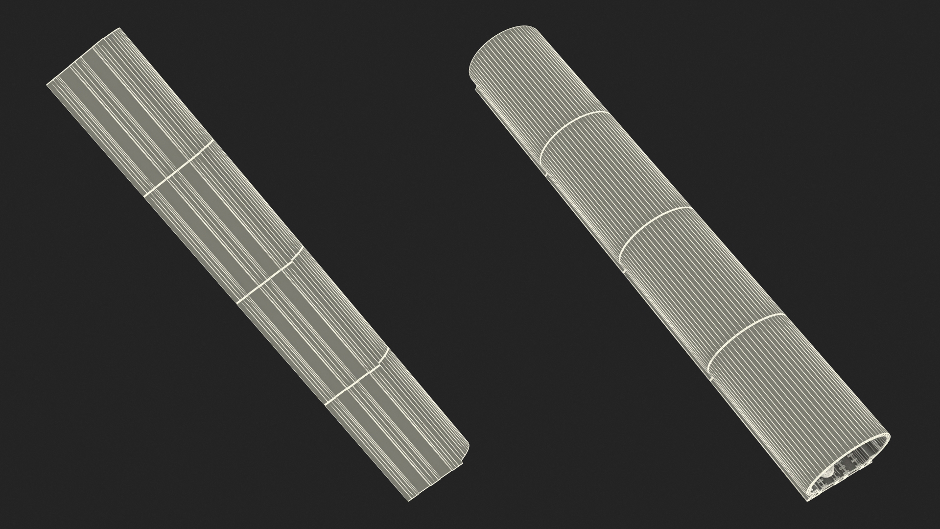 Railway Tunnel Section with Train and Worker 3D model