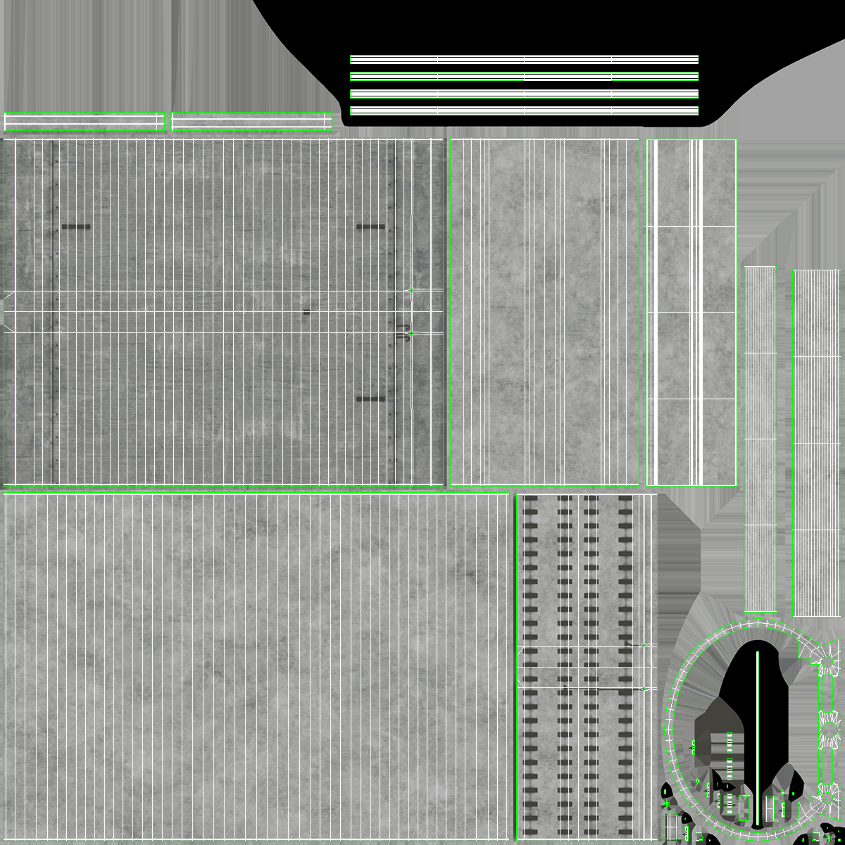 Railway Tunnel Section with Train and Worker 3D model