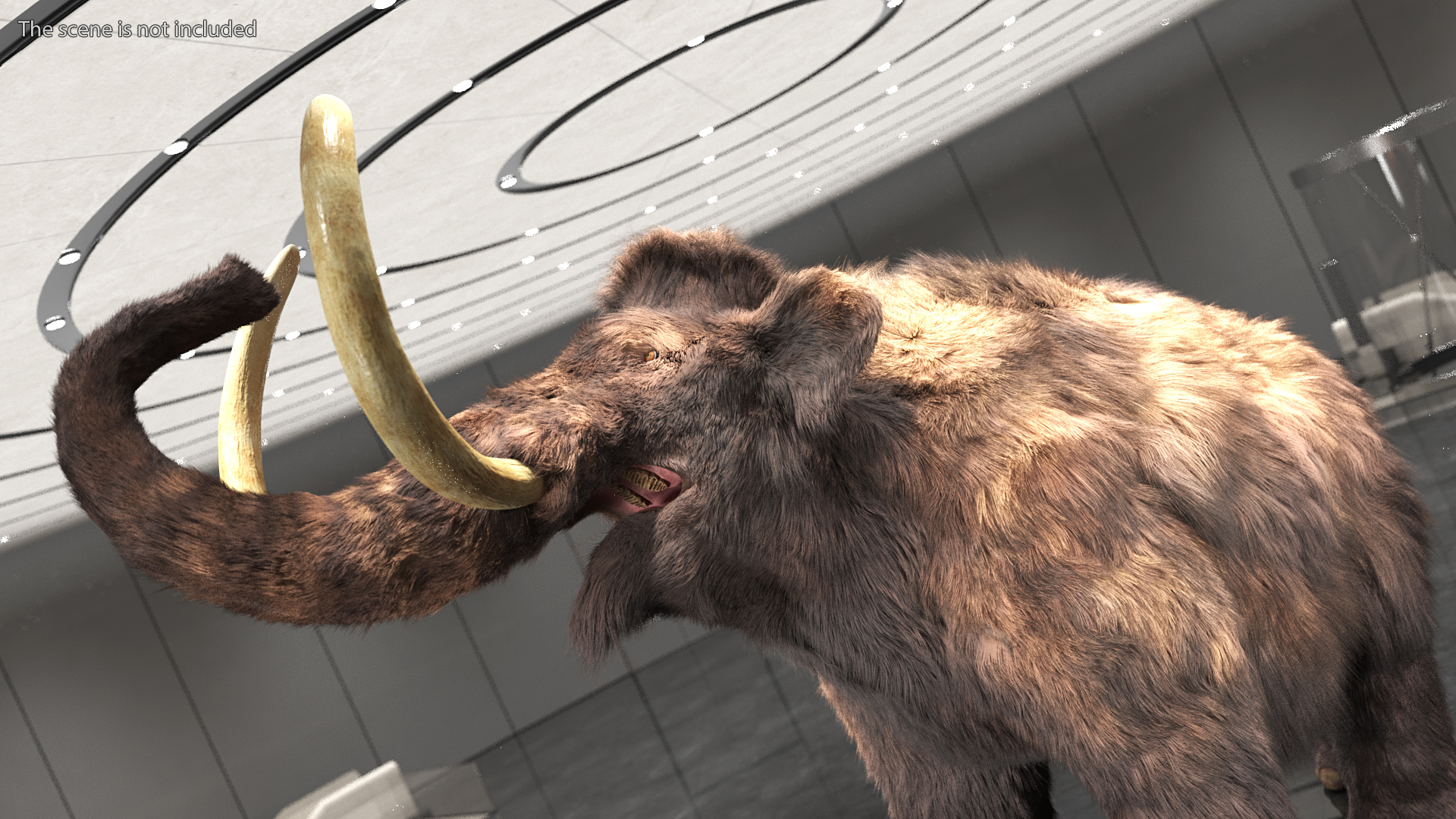 Mammoth Adult Fur Rigged 3D model