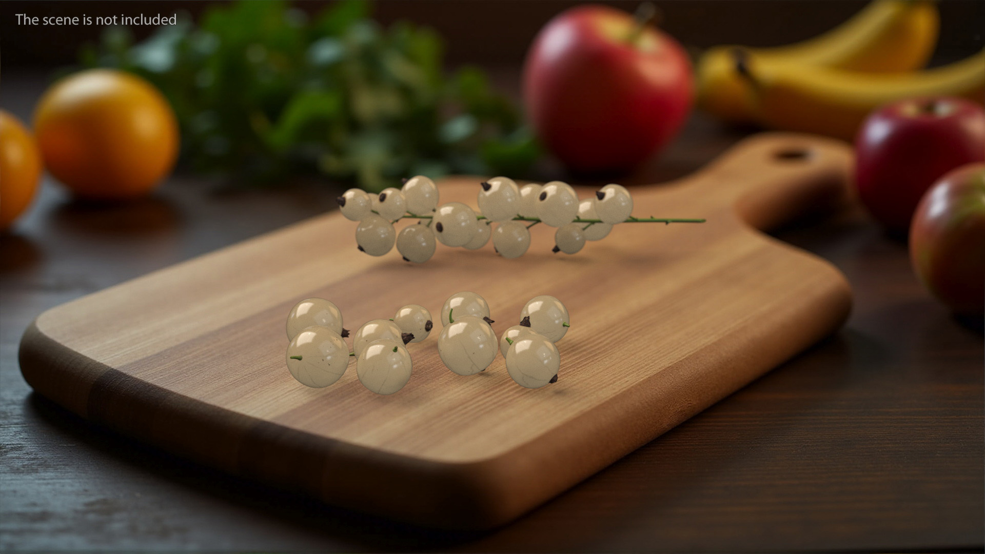 3D White Currant Berries