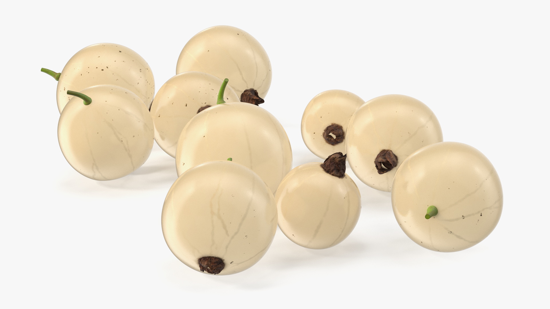 3D White Currant Berries