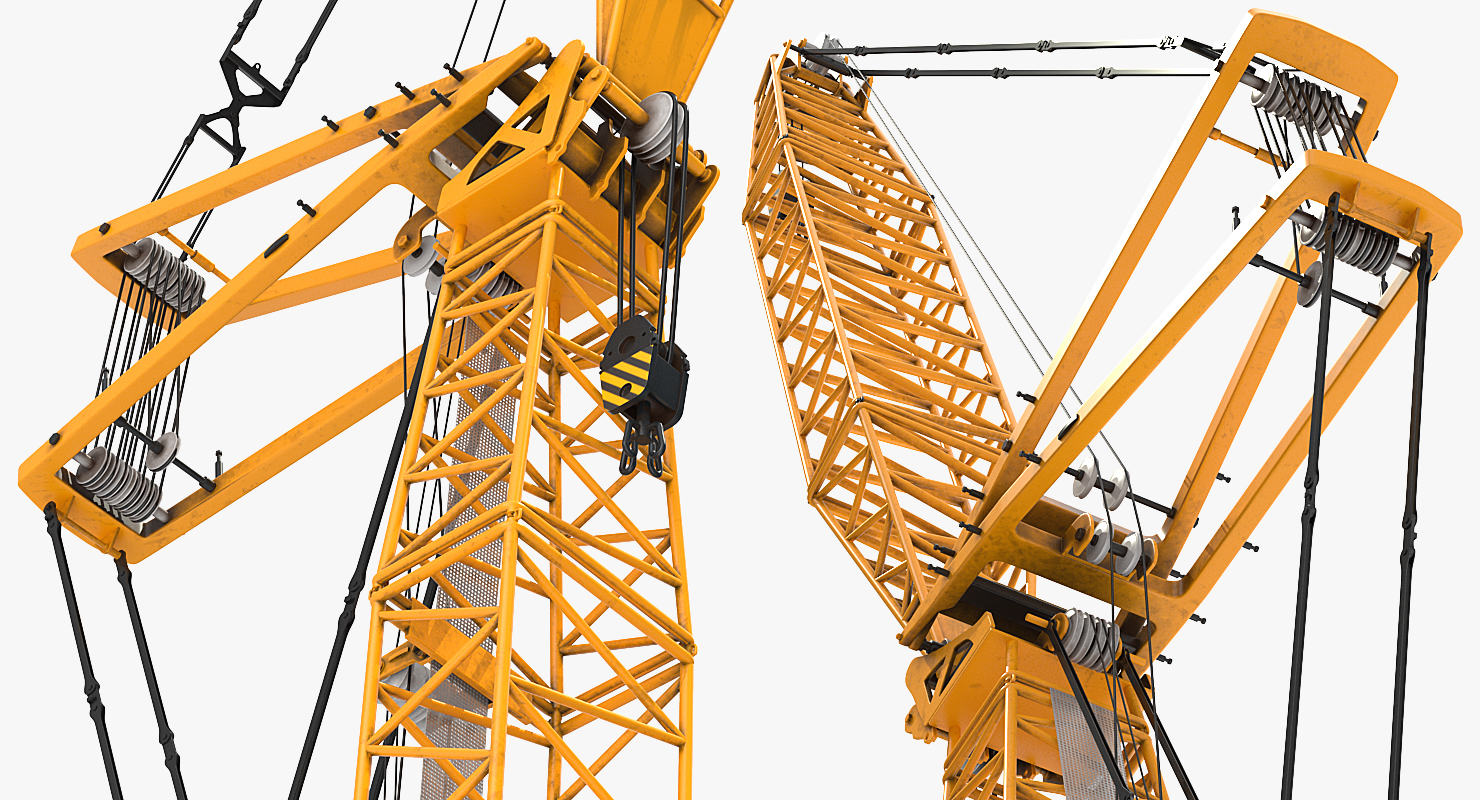 3D model Liebherr LR1250 Crawler Crane Rigged for Maya