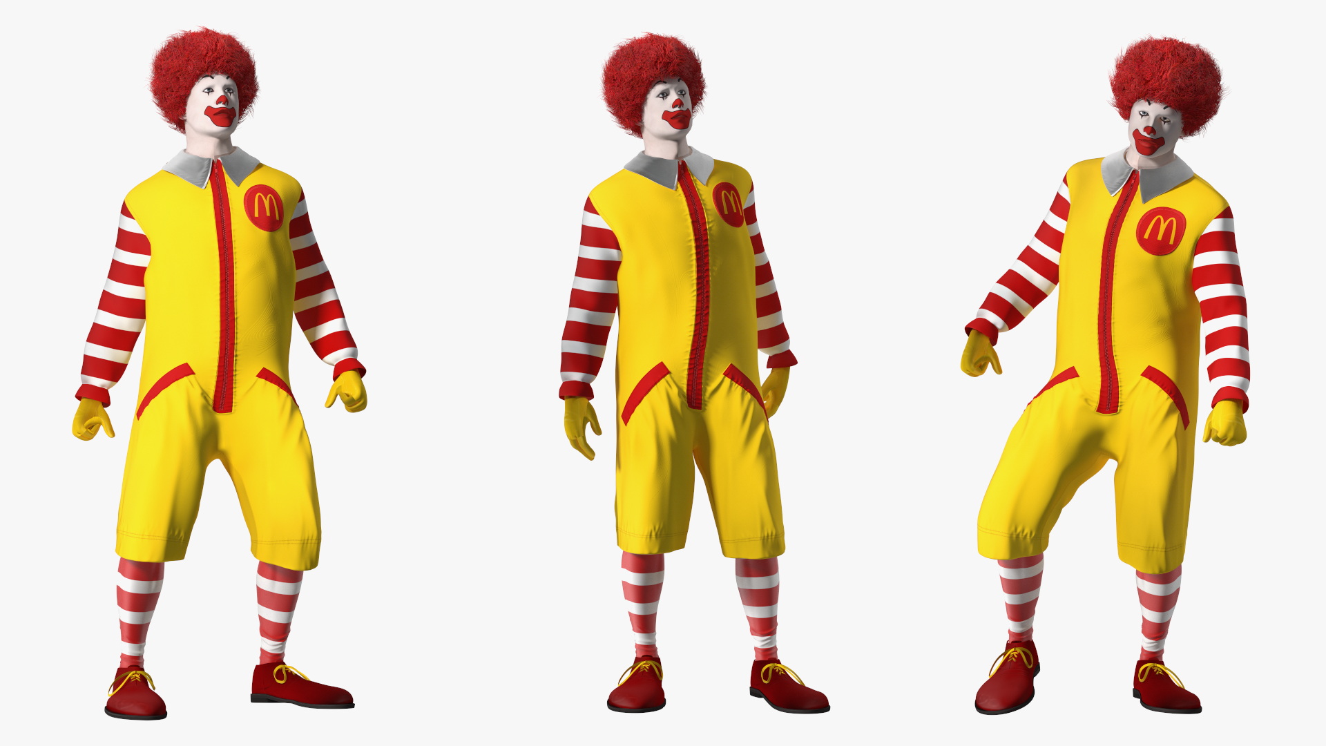 Ronald McDonald Clown Fur Rigged 3D