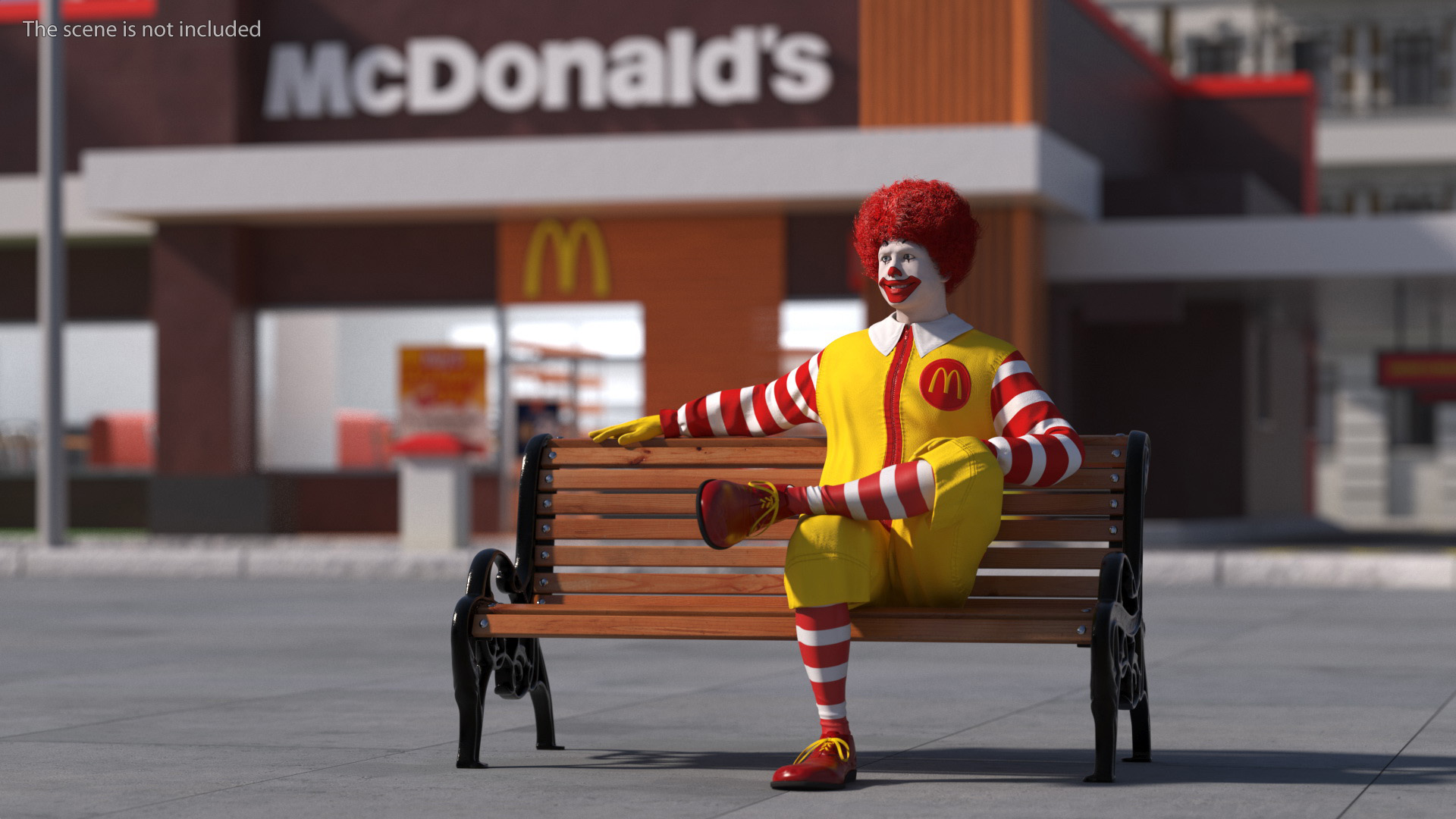 Ronald McDonald Clown Fur Rigged 3D