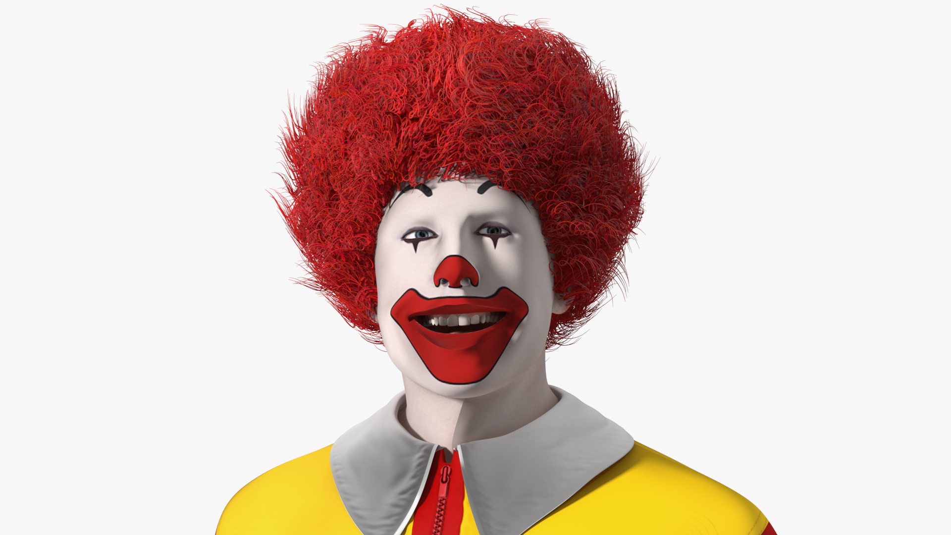 Ronald McDonald Clown Fur Rigged 3D