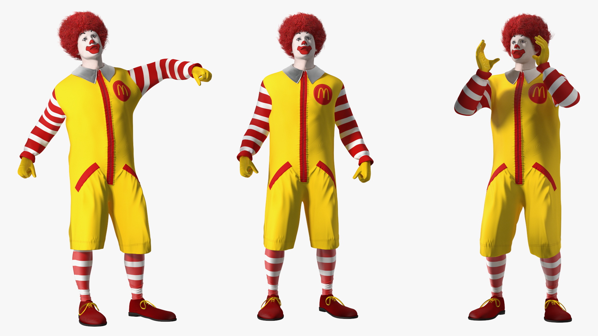 Ronald McDonald Clown Fur Rigged 3D