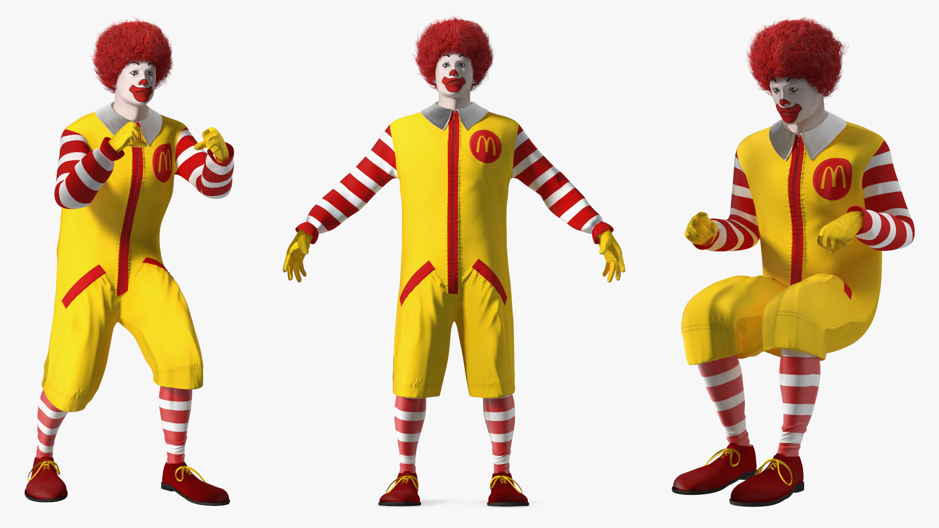 Ronald McDonald Clown Fur Rigged 3D